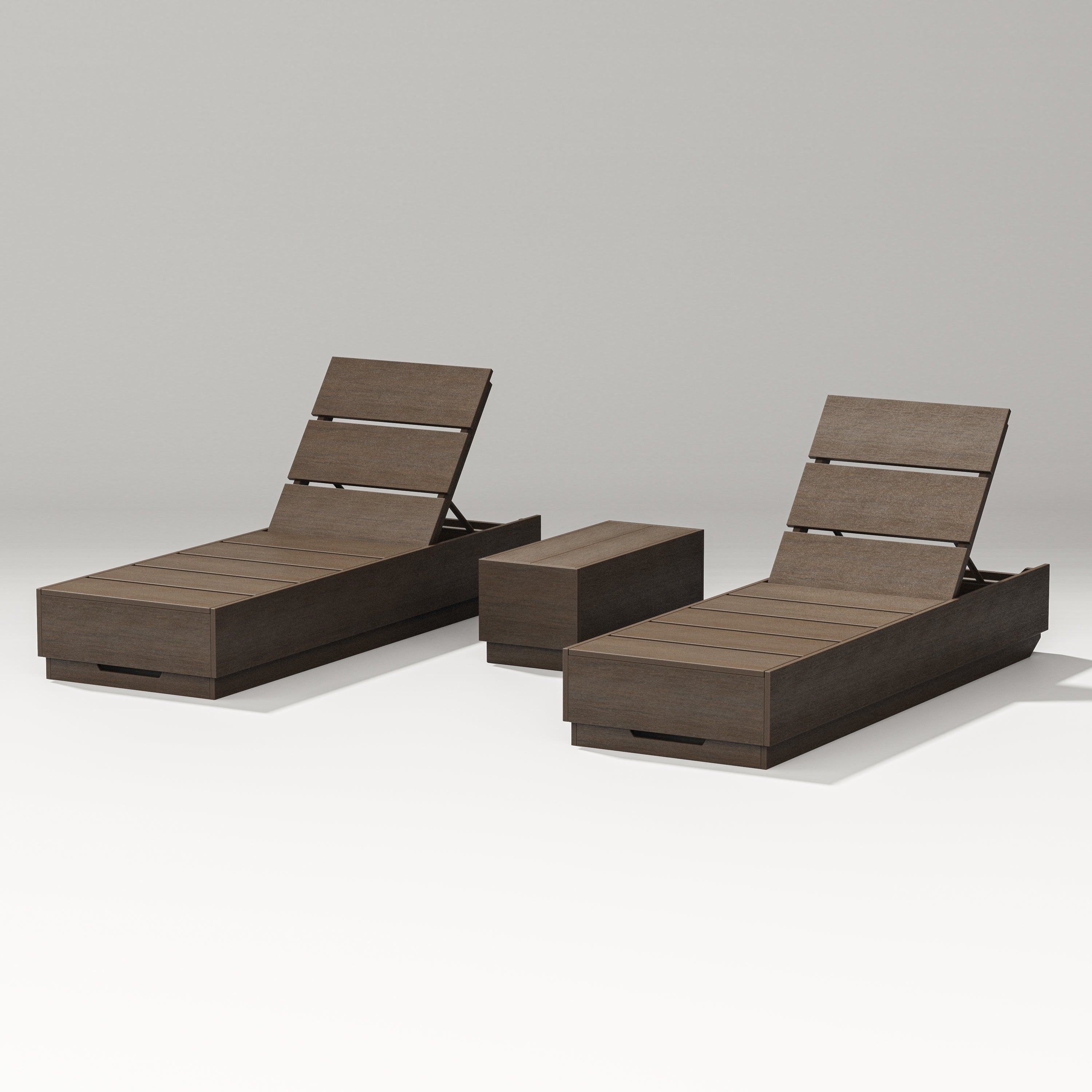 PW Designer Series Elevate 3-Piece Chaise Lounge Set in Kona