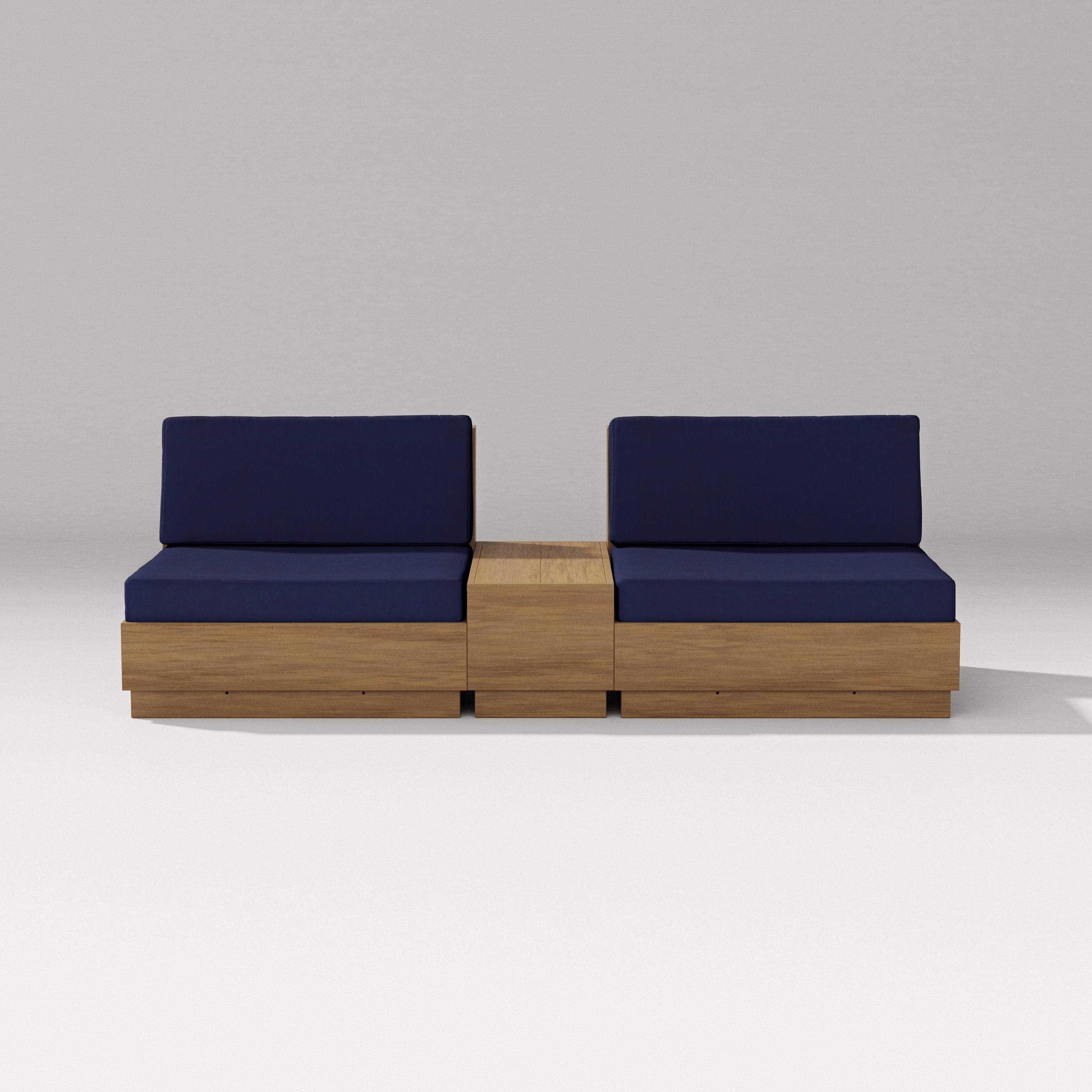 PW Designer Series Elevate Lounge Chair Set in Natural / Navy