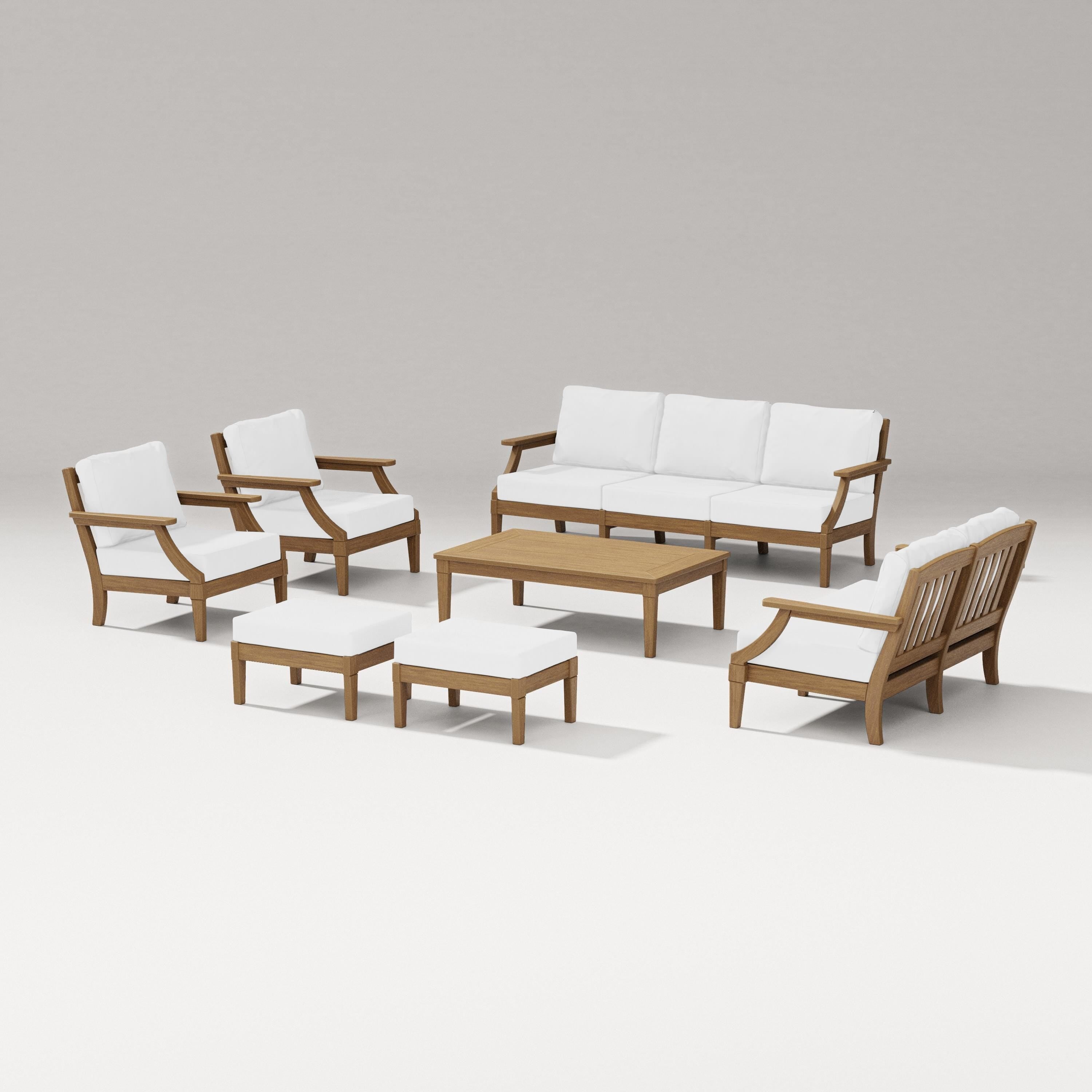 PW Designer Series Estate 7-Piece Lounge Sofa Set in Natural / Natural