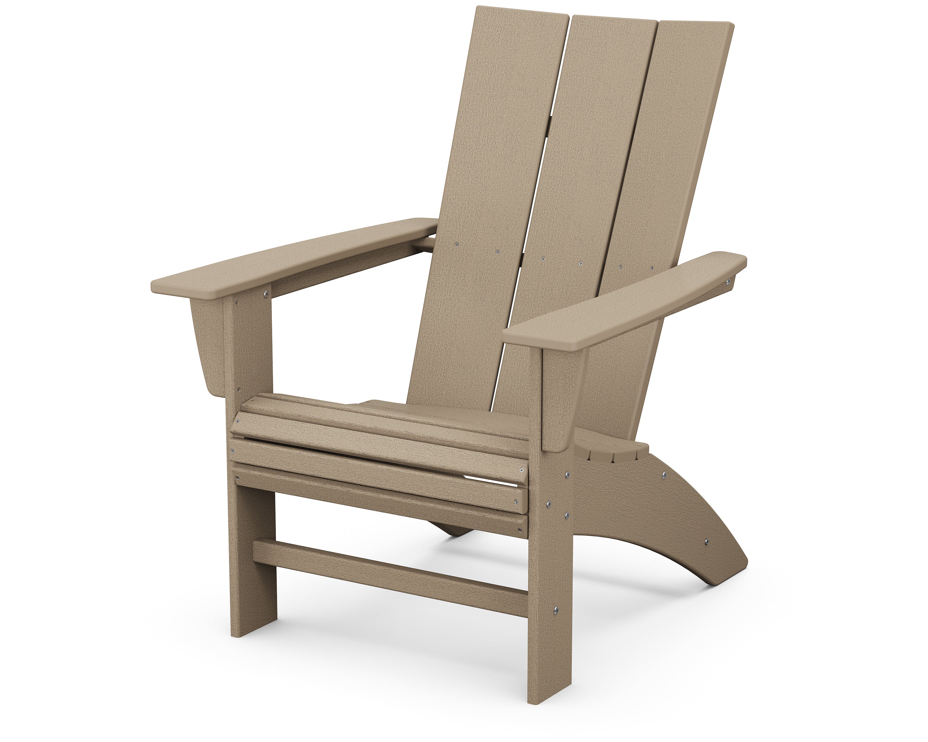 POLYWOOD Modern Curveback Adirondack Chair in Vintage Sahara