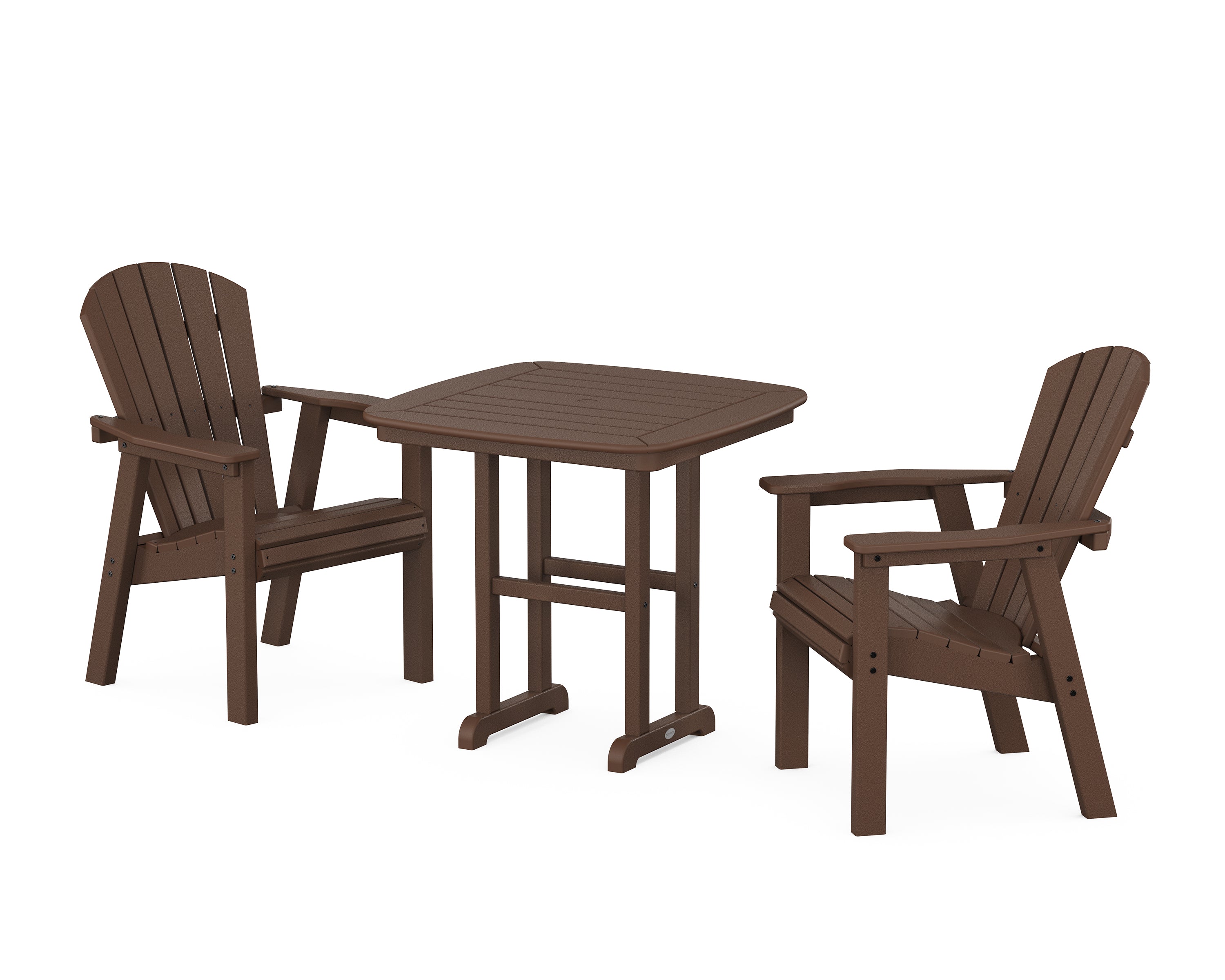 POLYWOOD® Seashell 3-Piece Dining Set in Mahogany