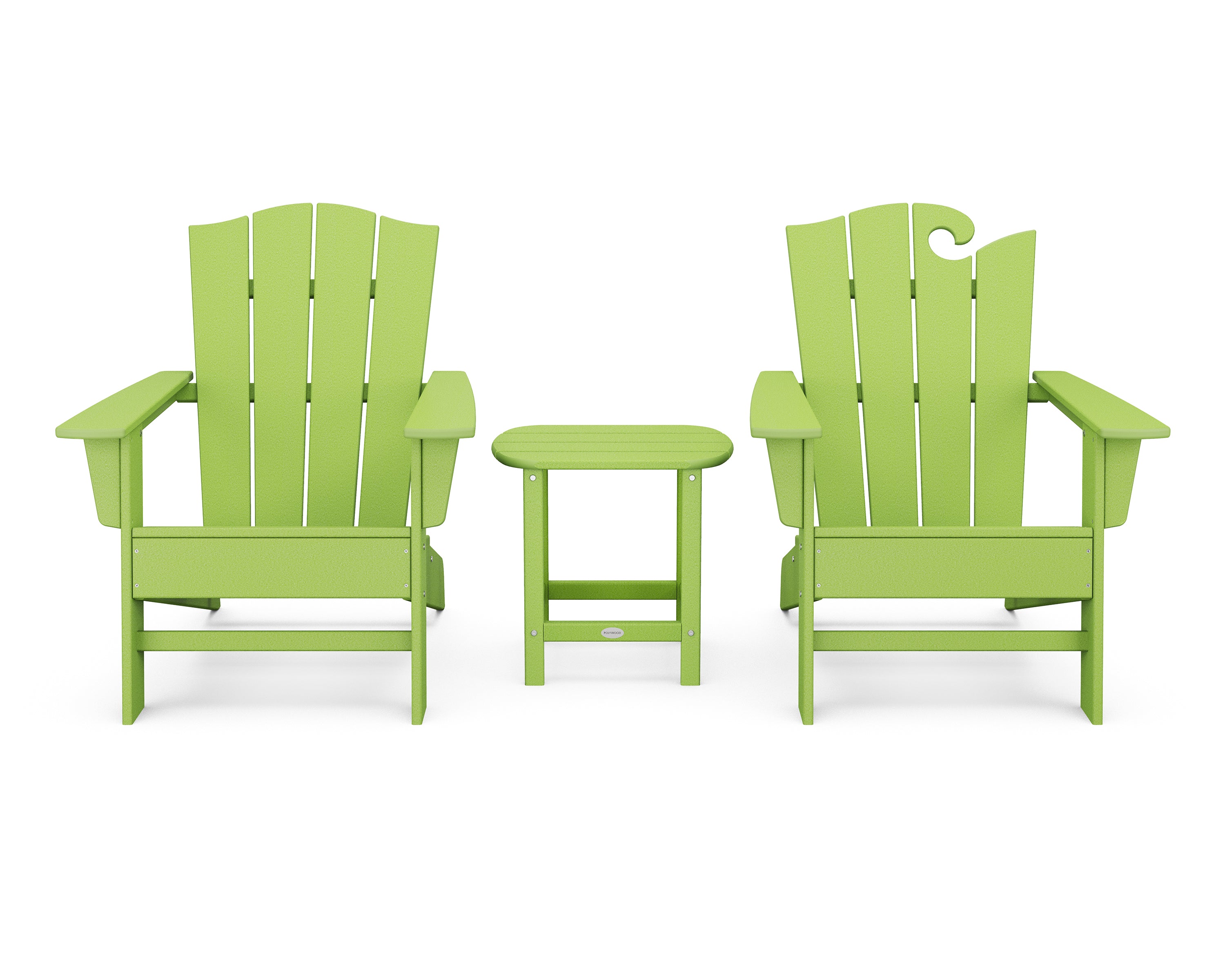 POLYWOOD® Wave Collection 3-Piece Set in Lime