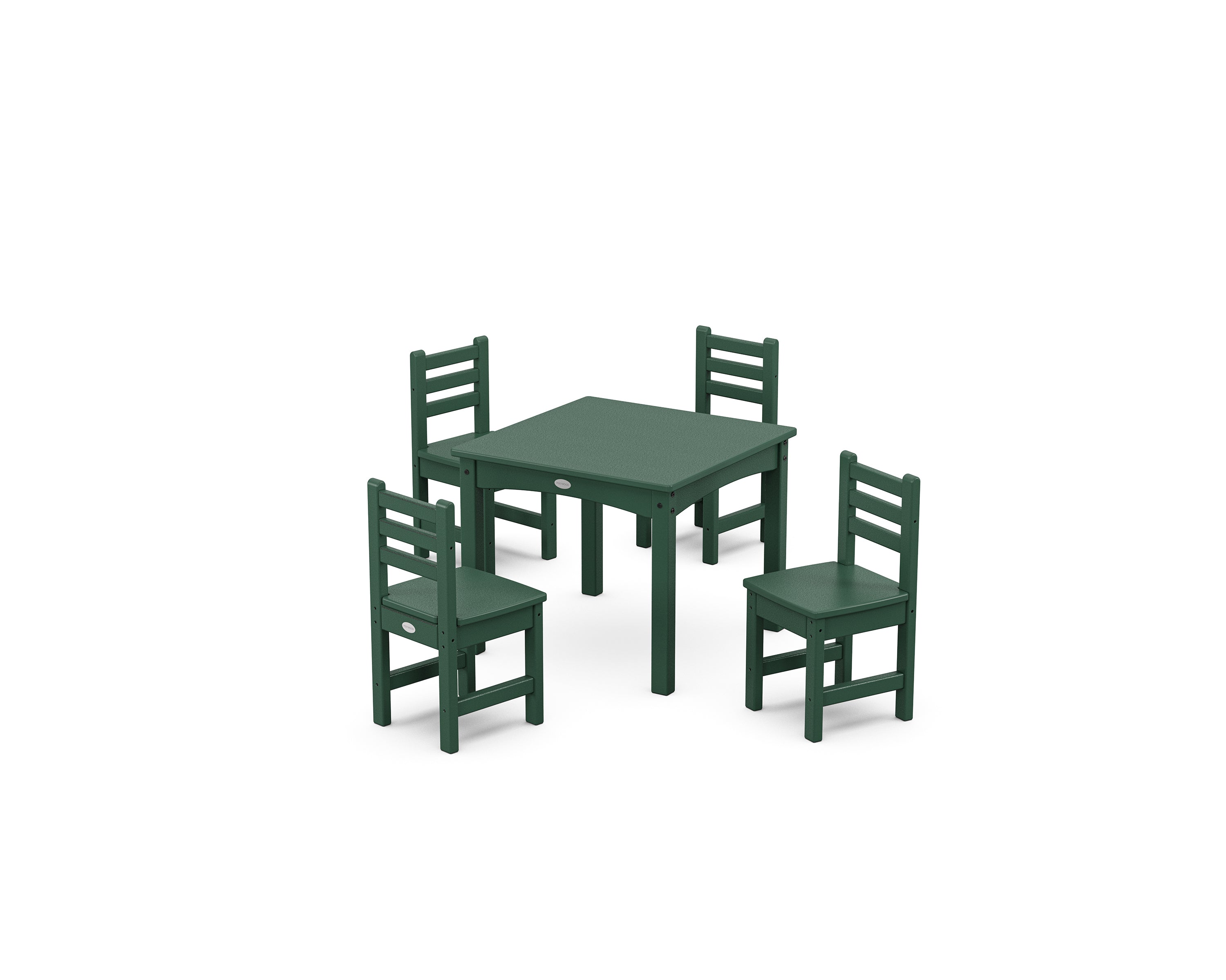 POLYWOOD Lakeside Toddler 5-Piece Dining Set in Green