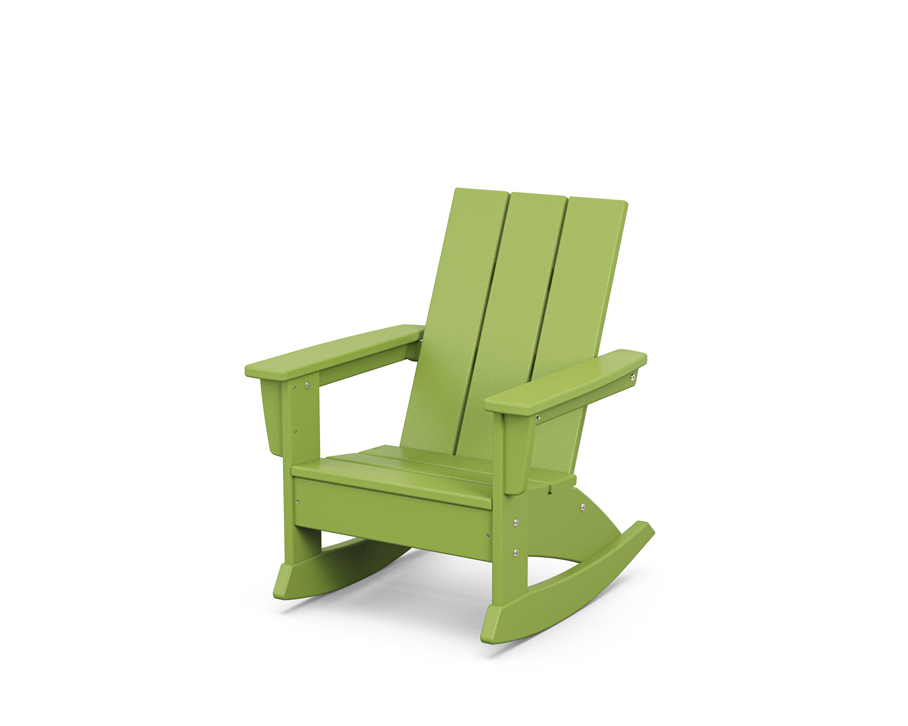 POLYWOOD Kids Modern Adirondack Rocking Chair in Lime