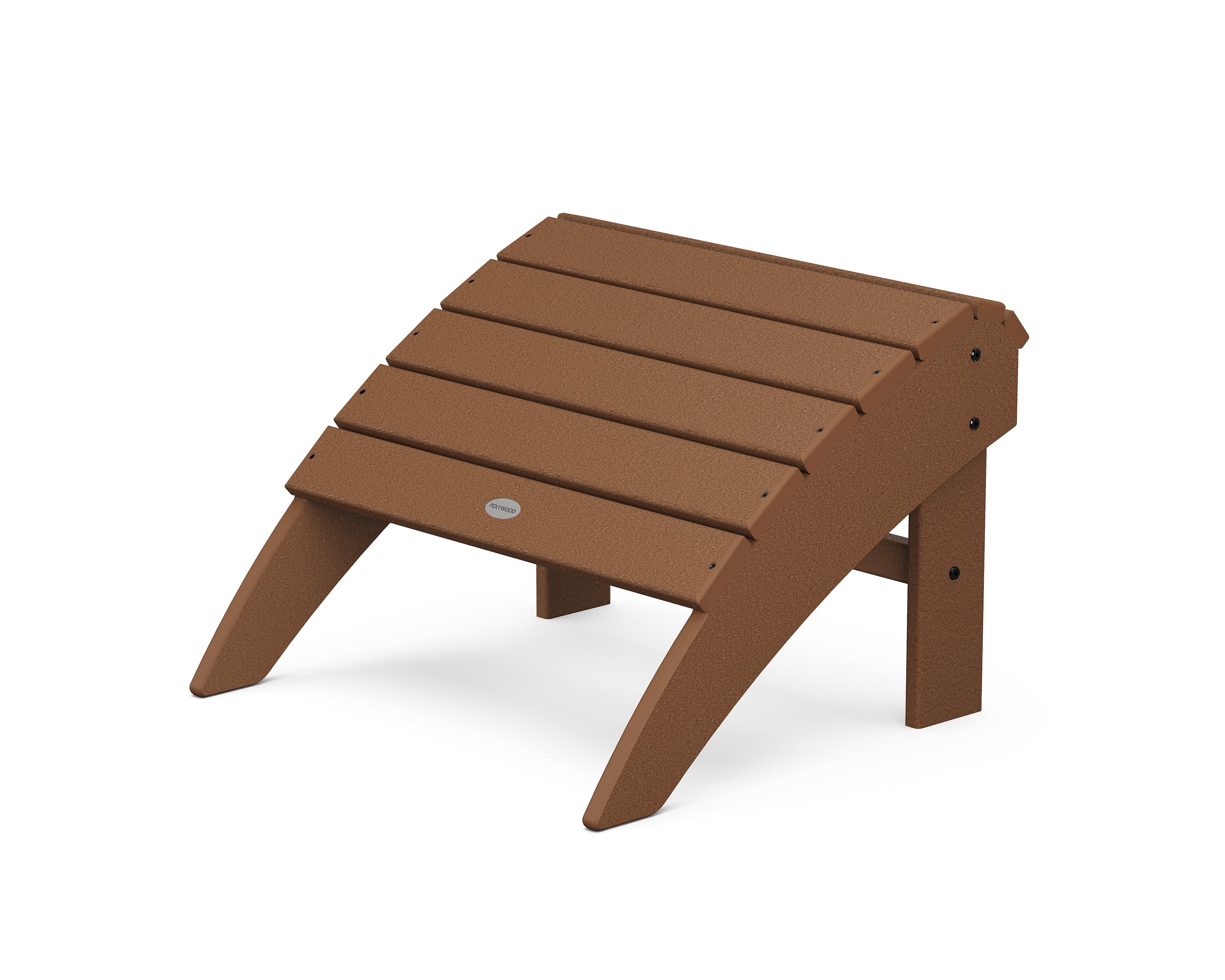 POLYWOOD Vineyard Curveback Adirondack Ottoman in Teak