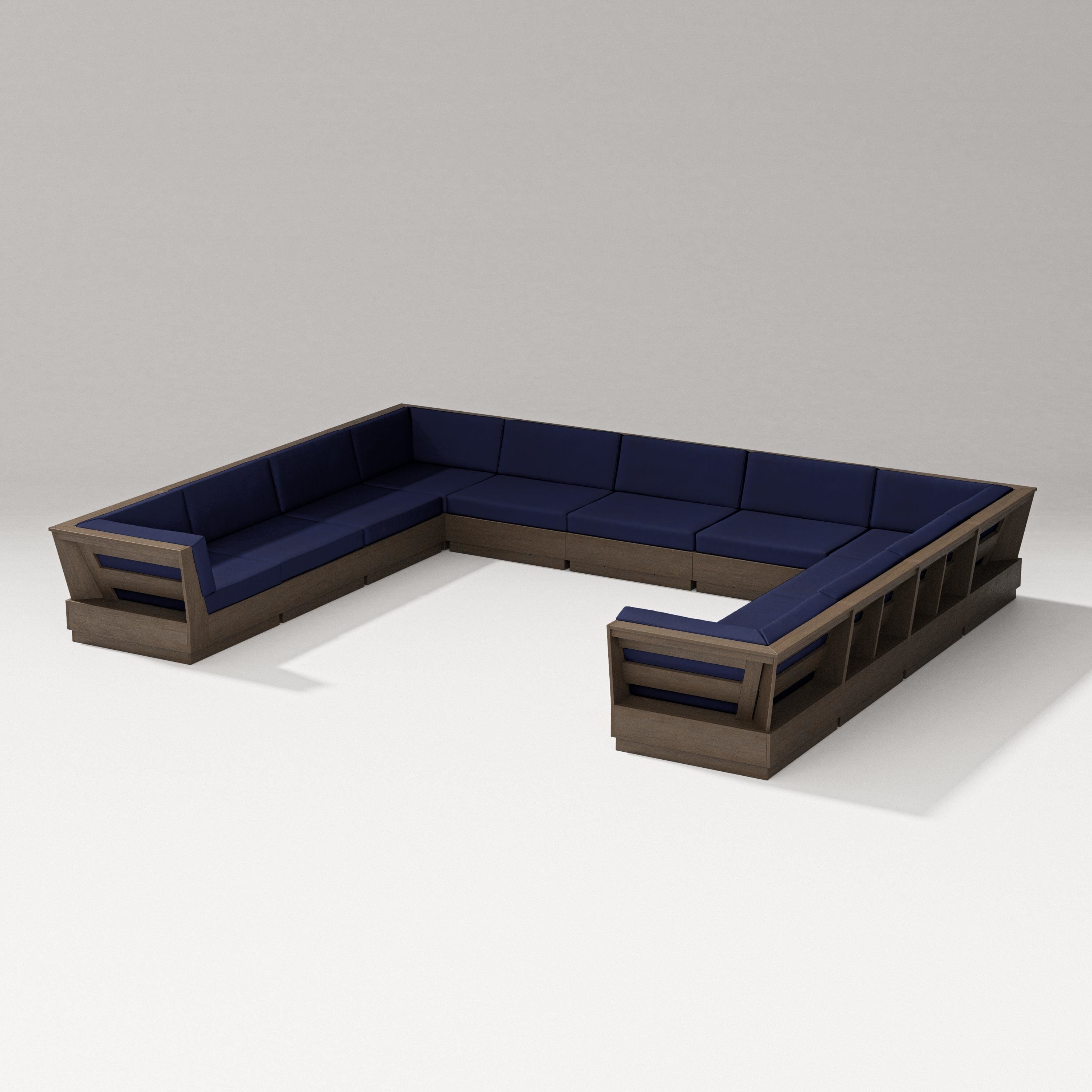 PW Designer Series Elevate Large U-Shaped Sectional in Kona / Navy