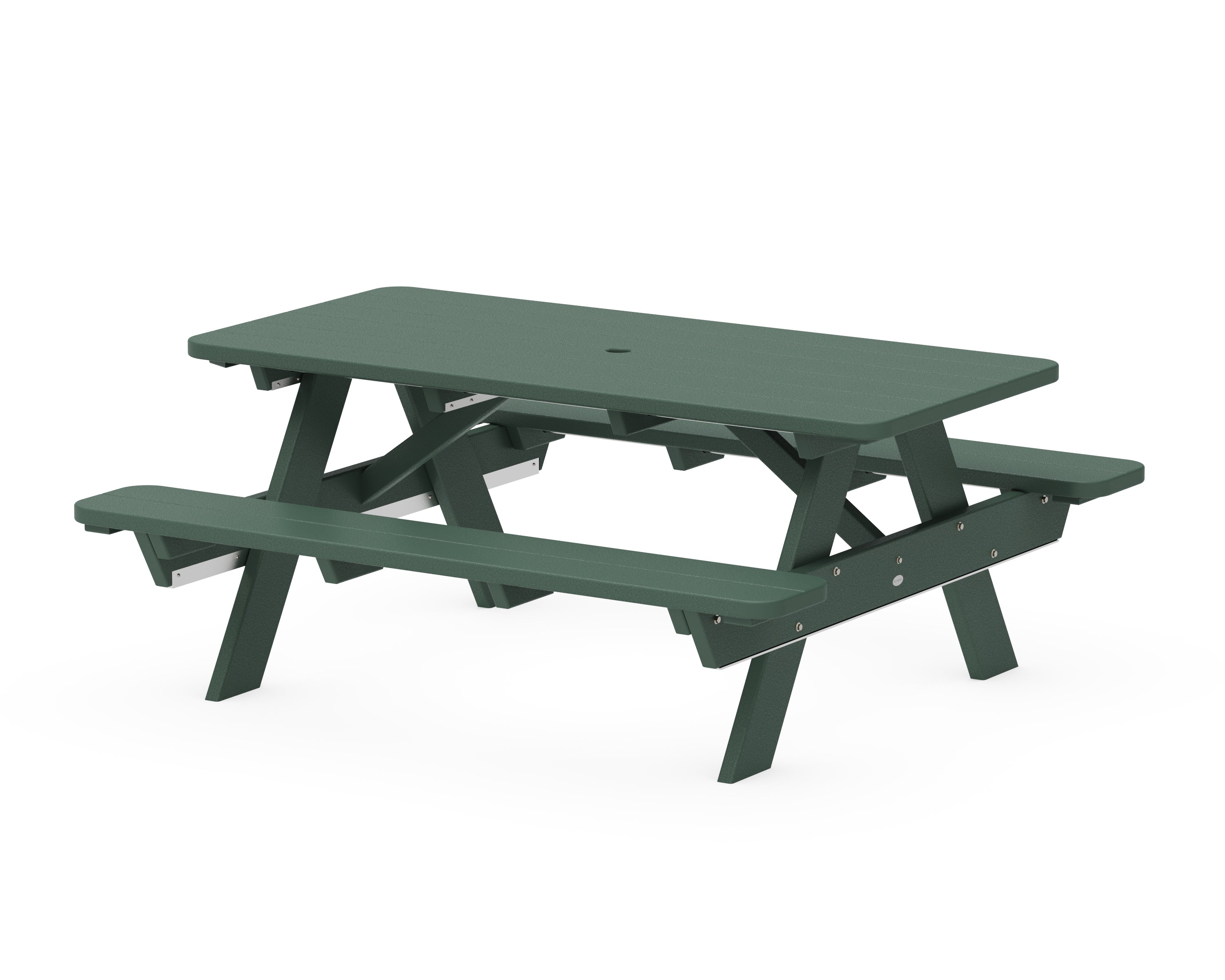 POLYWOOD Park 72" Picnic Table in Green