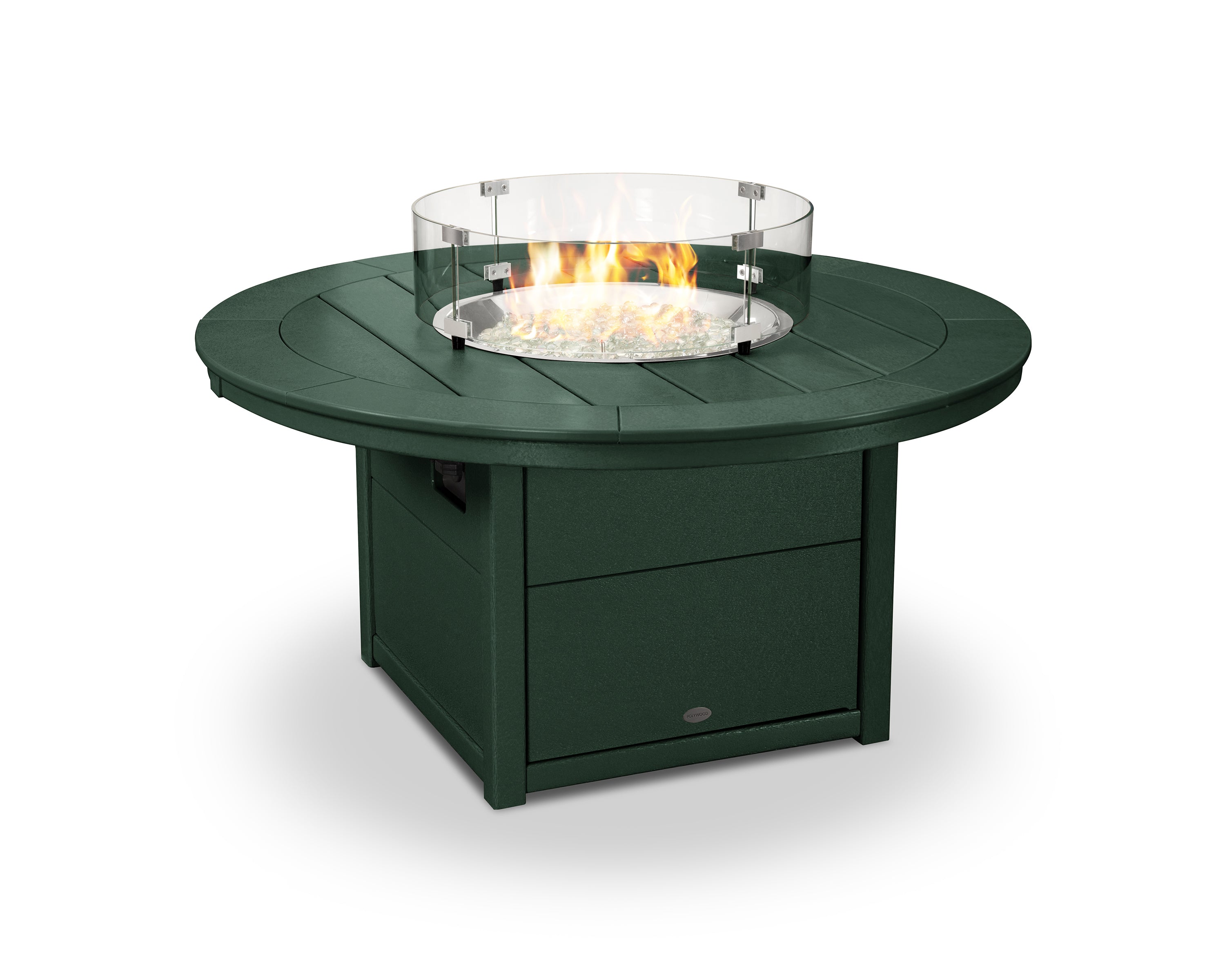 POLYWOOD® Round 48" Fire Pit Table in Green