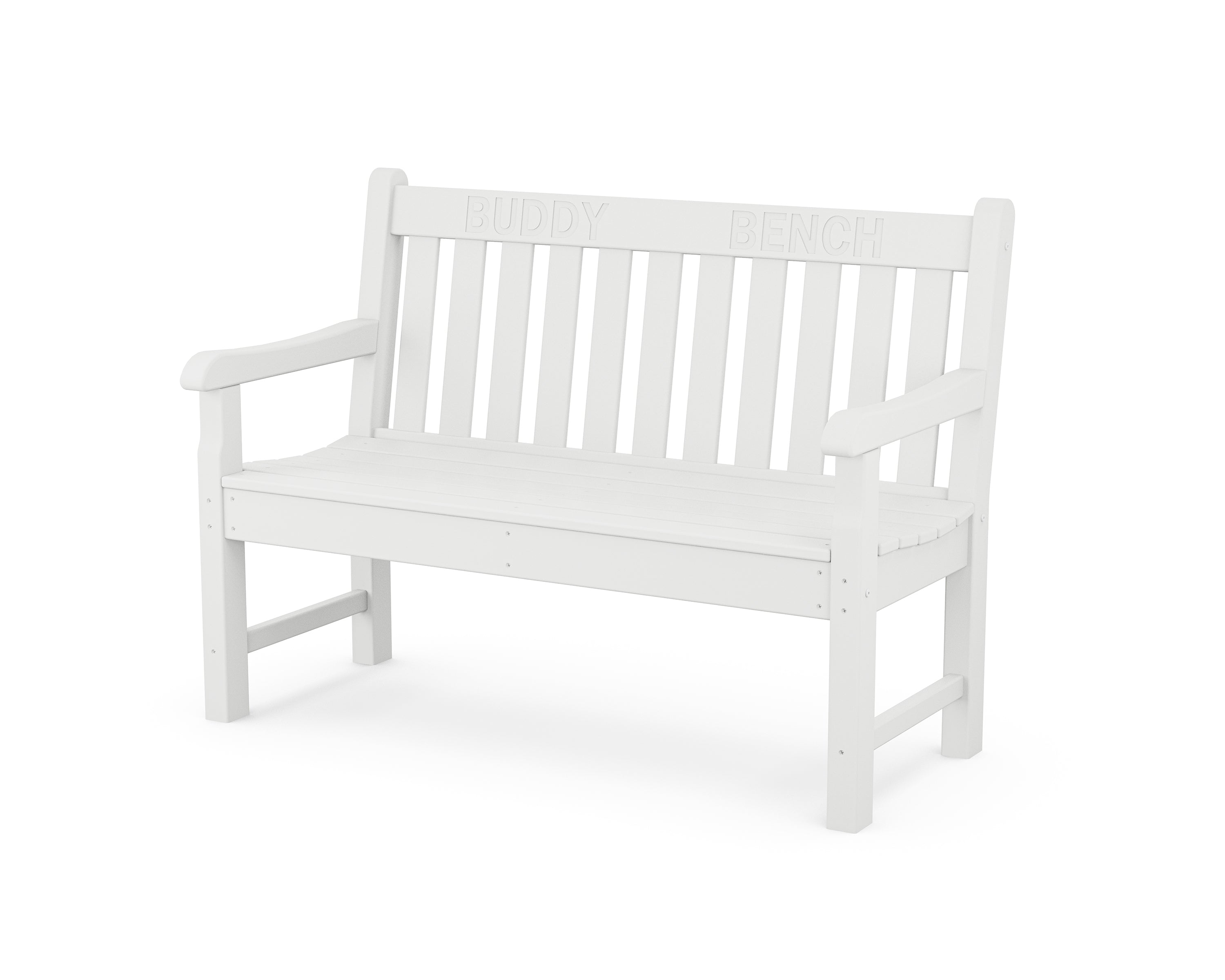 POLYWOOD® 48” Buddy Bench in White