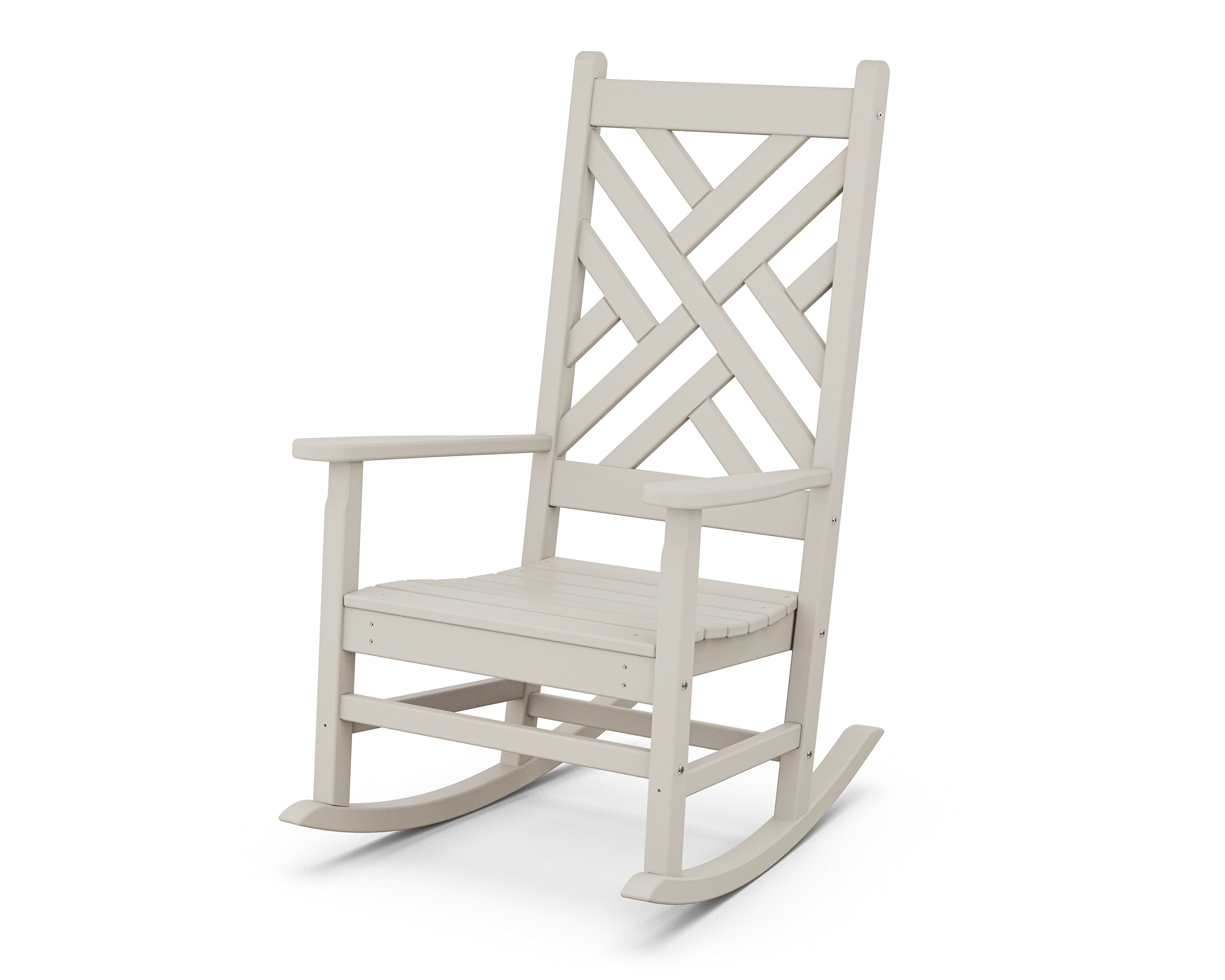 POLYWOOD® Chippendale Porch Rocking Chair in Sand