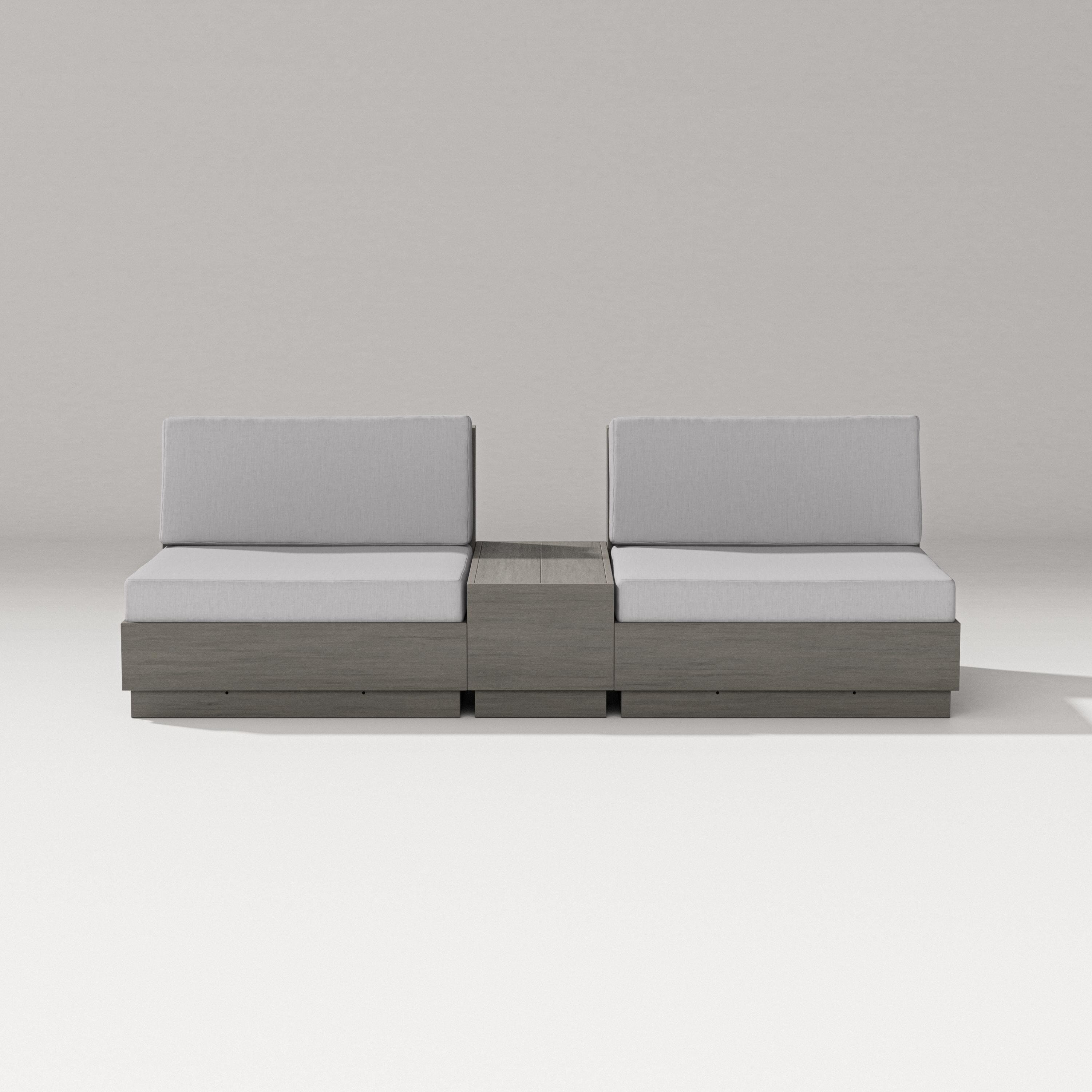 PW Designer Series Elevate Lounge Chair Set in Driftwood / Granite