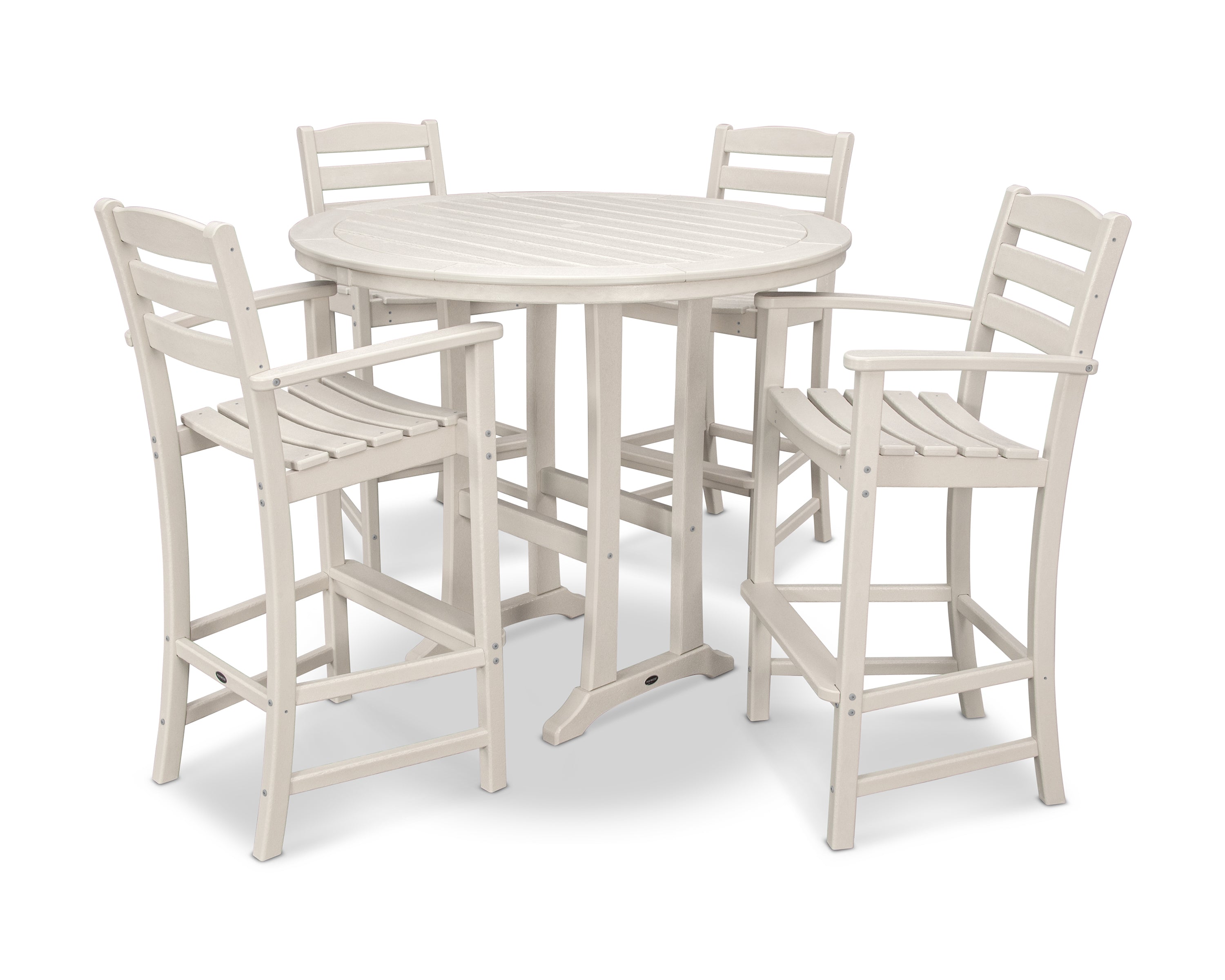 POLYWOOD® La Casa Café 5-Piece Bar Dining Set in Sand