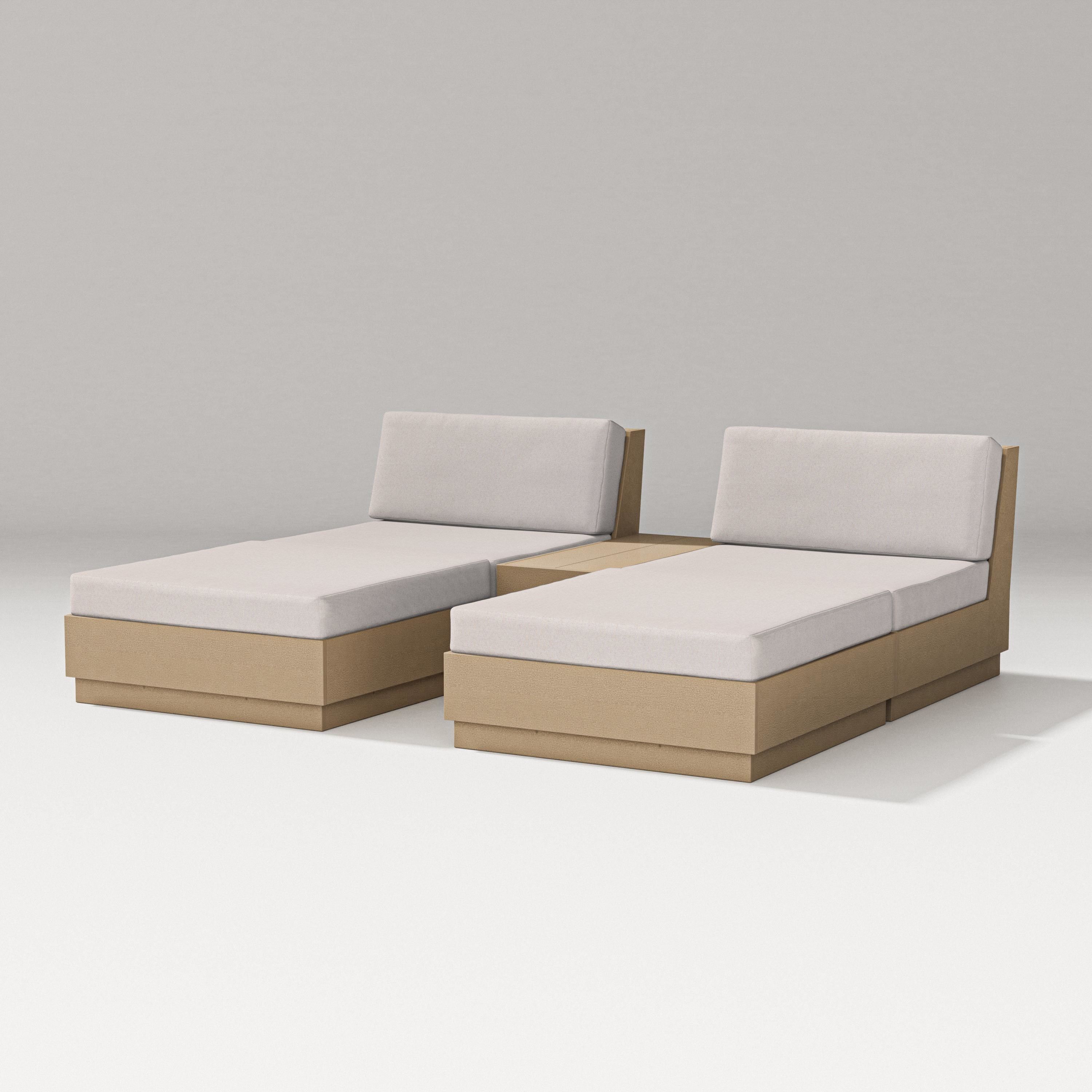 PW Designer Series Elevate Double Chaise Set in Vintage Sahara / Dune Burlap