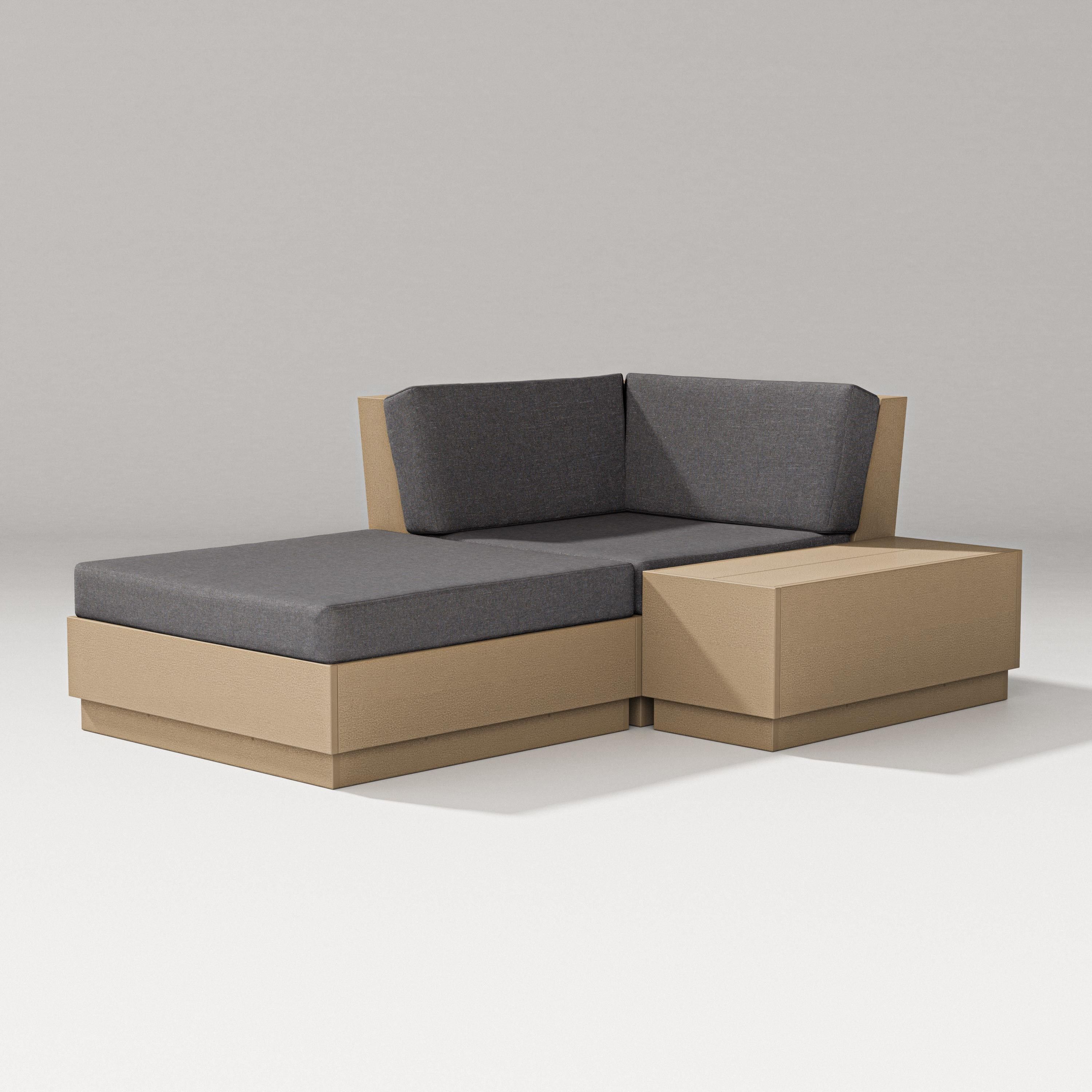 PW Designer Series Elevate Corner Chaise in Vintage Sahara / Ash Charcoal
