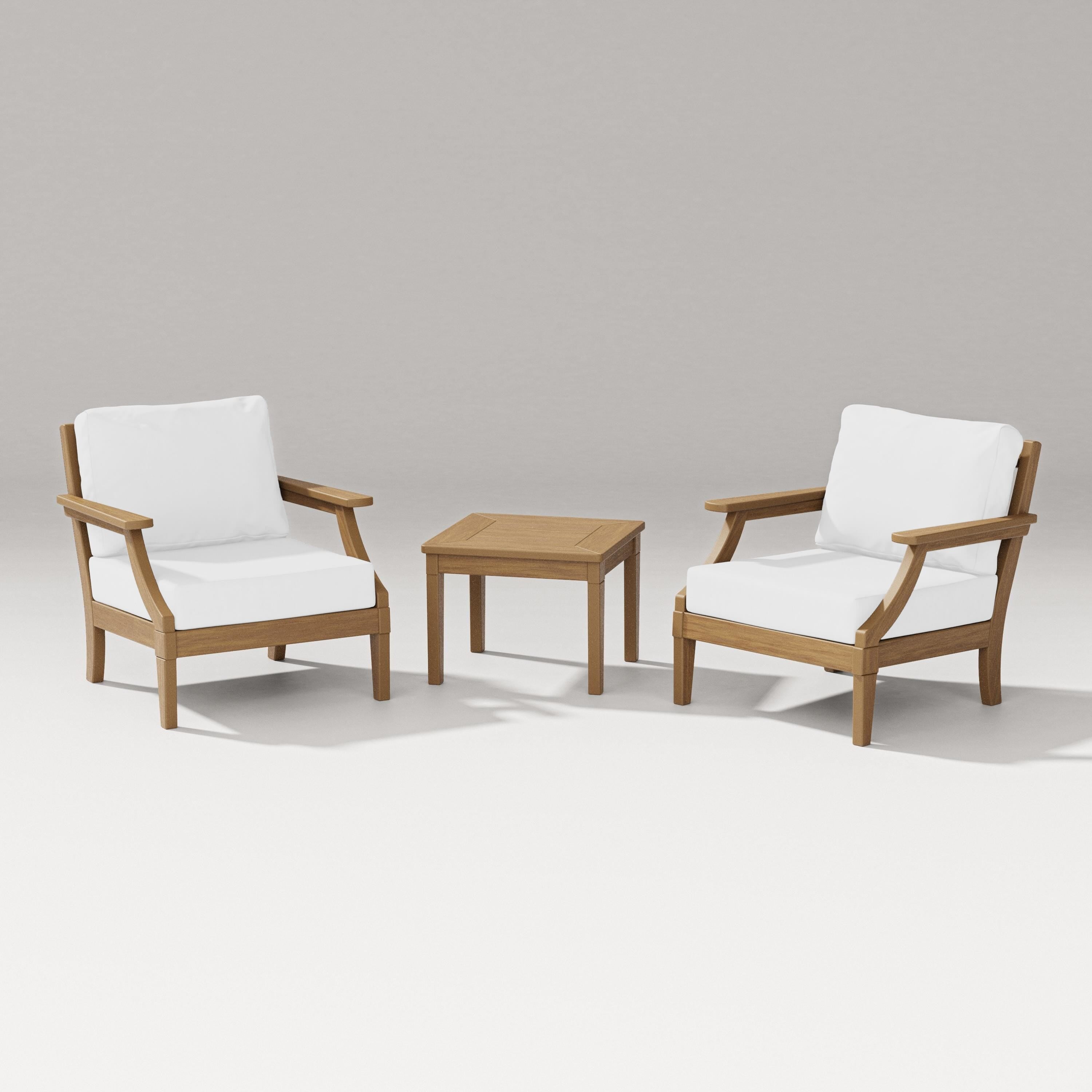 PW Designer Series Estate 3-Piece Lounge Chair Set in Natural / Natural