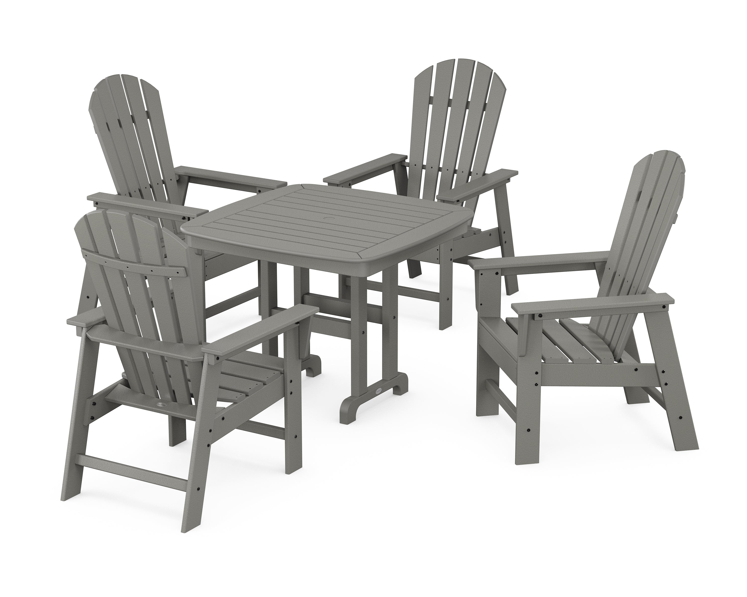 POLYWOOD® South Beach 5-Piece Dining Set in Slate Grey