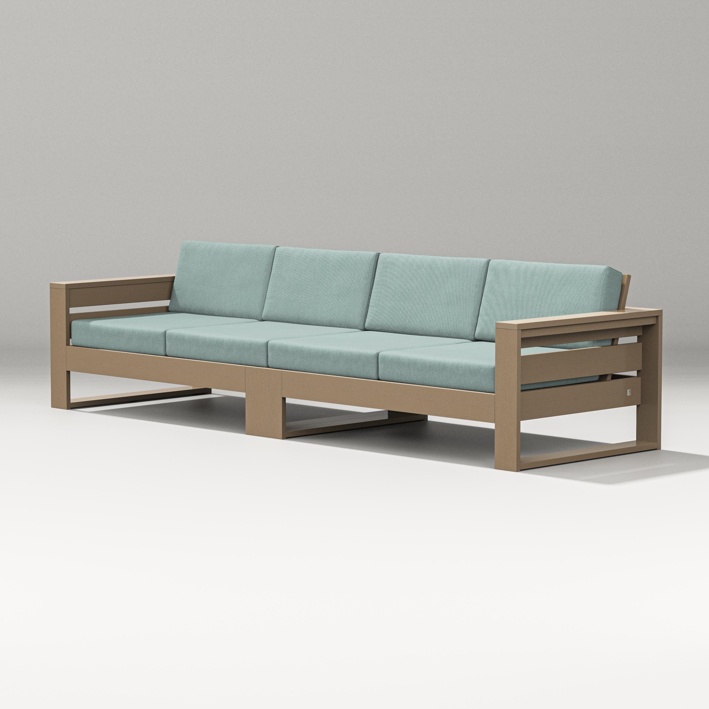 PW Designer Series Latitude Straight Sectional in Vintage Sahara / Glacier Spa