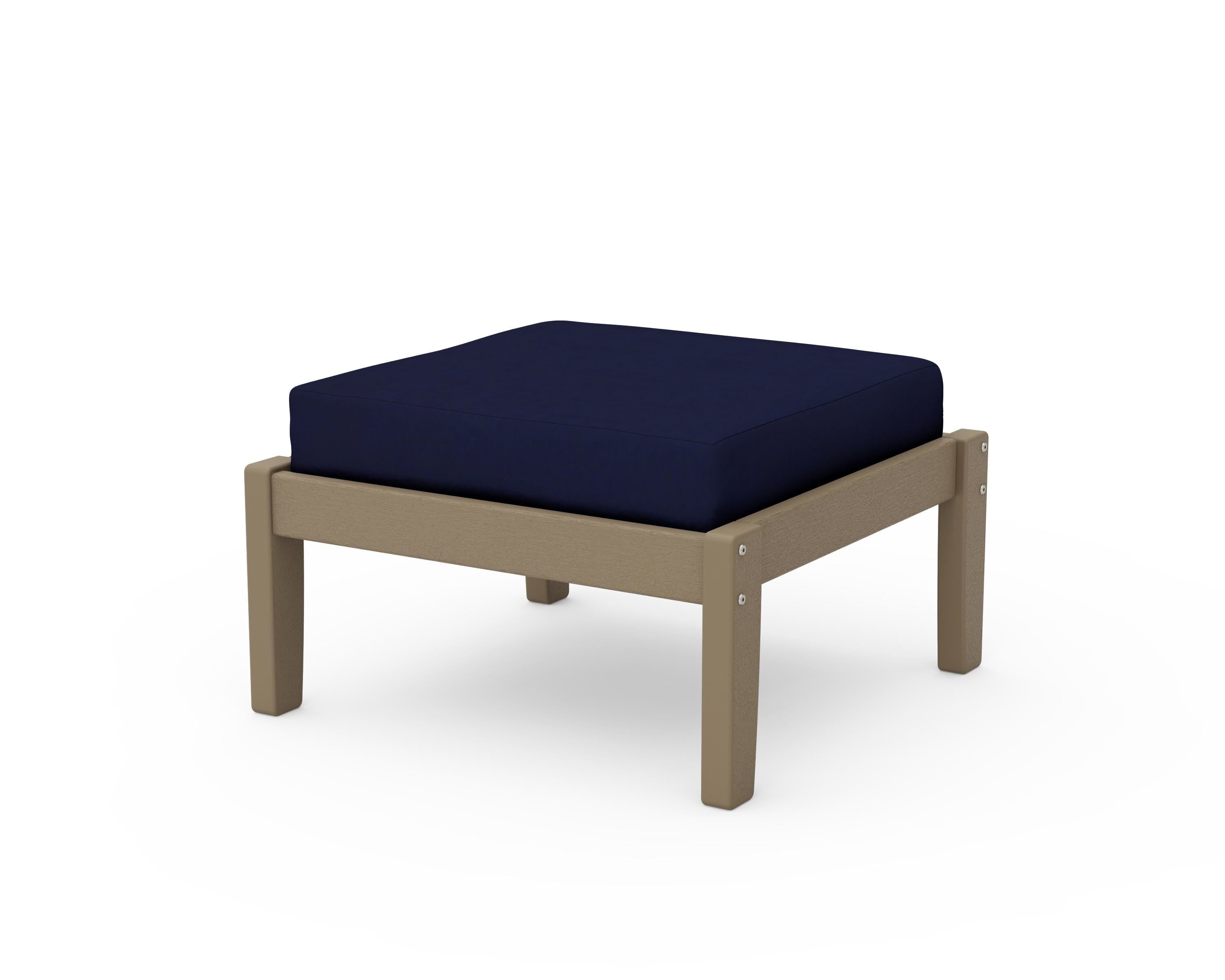 Unbranded Deep Seating Ottoman in Vintage Sahara / Navy