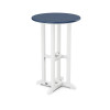 POLYWOOD Contempo 24" Round Counter Table in White / Navy