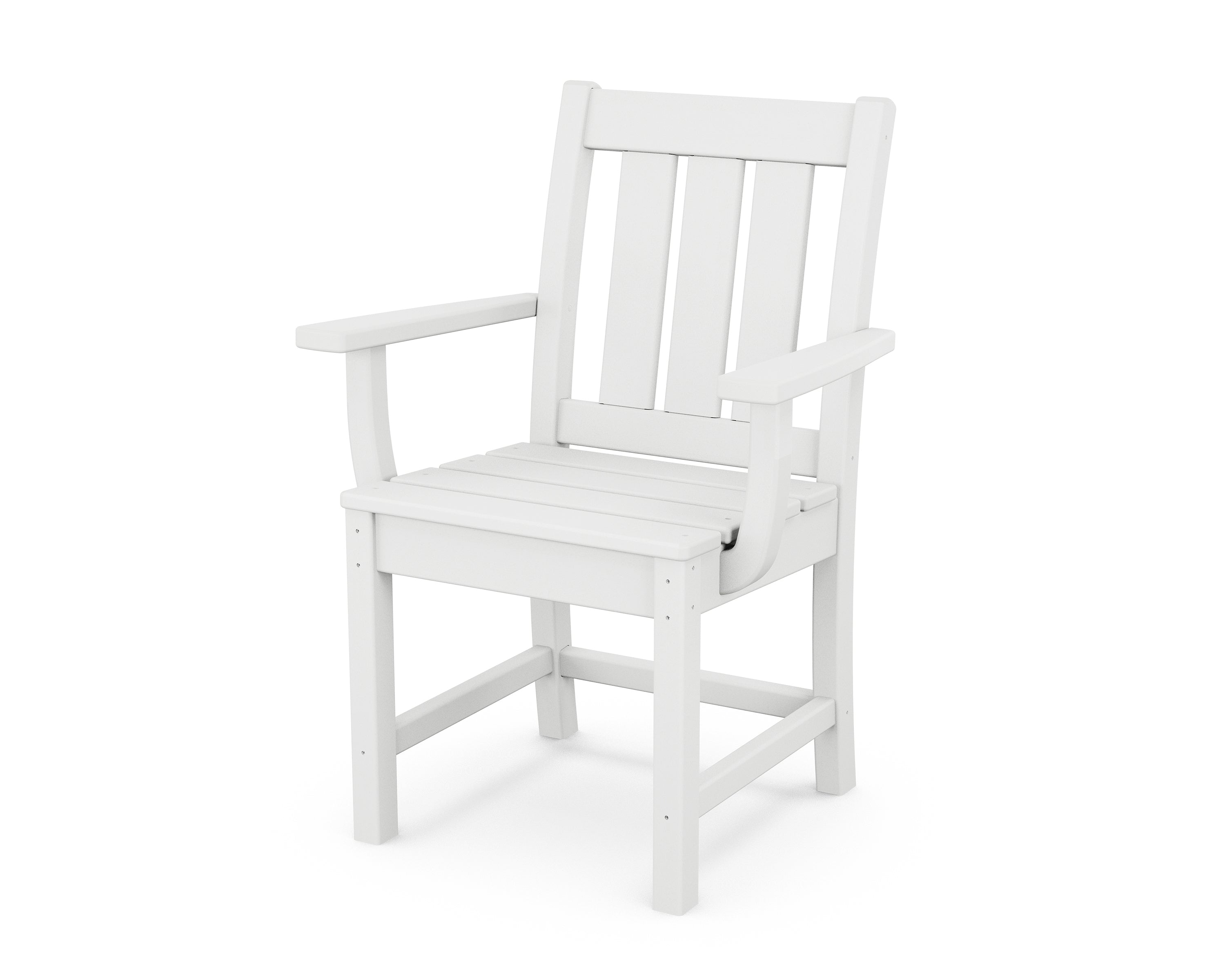 POLYWOOD Oxford Dining Arm Chair in White