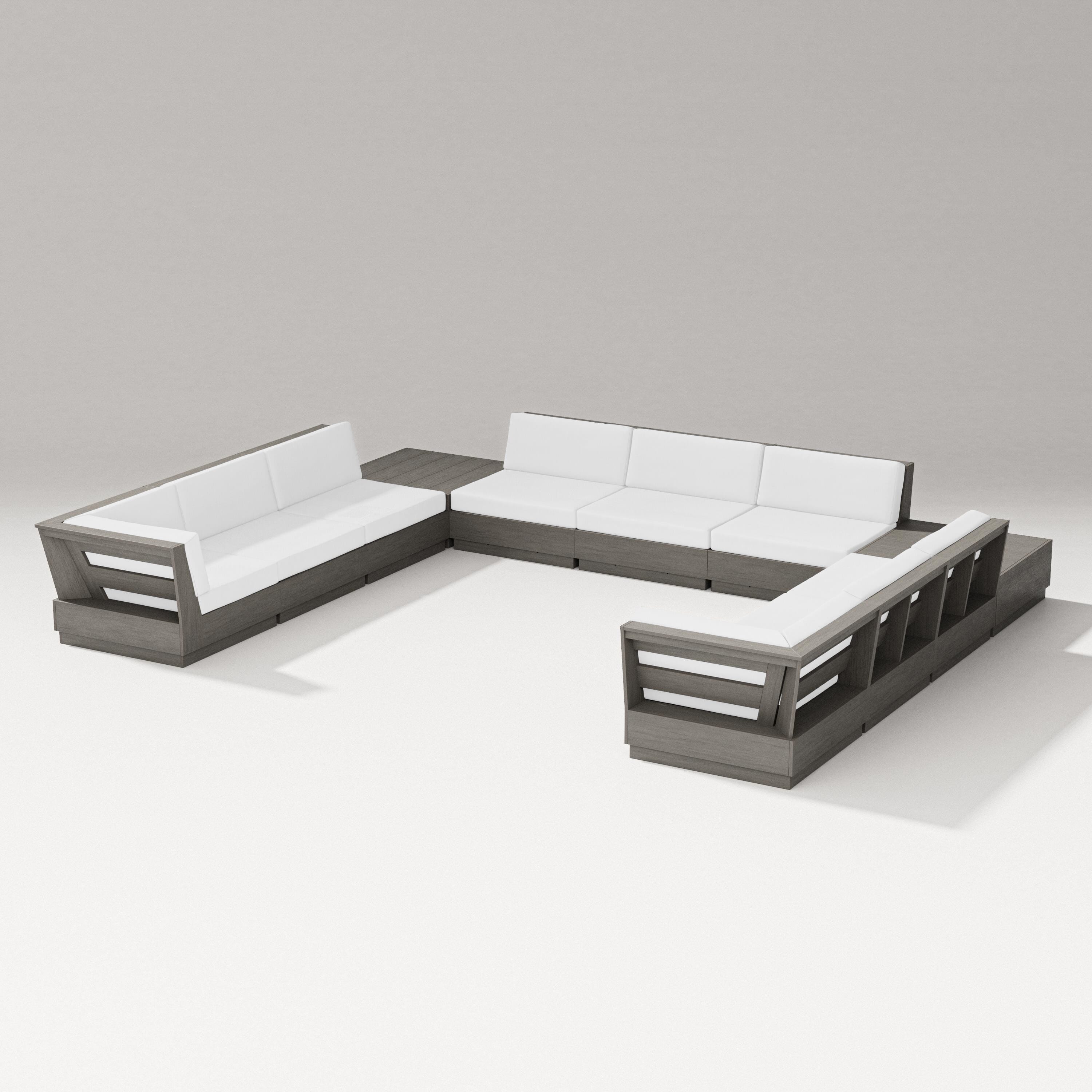 PW Designer Series Elevate 11-Piece U-Shaped Sofa Sectional in Driftwood / Natural