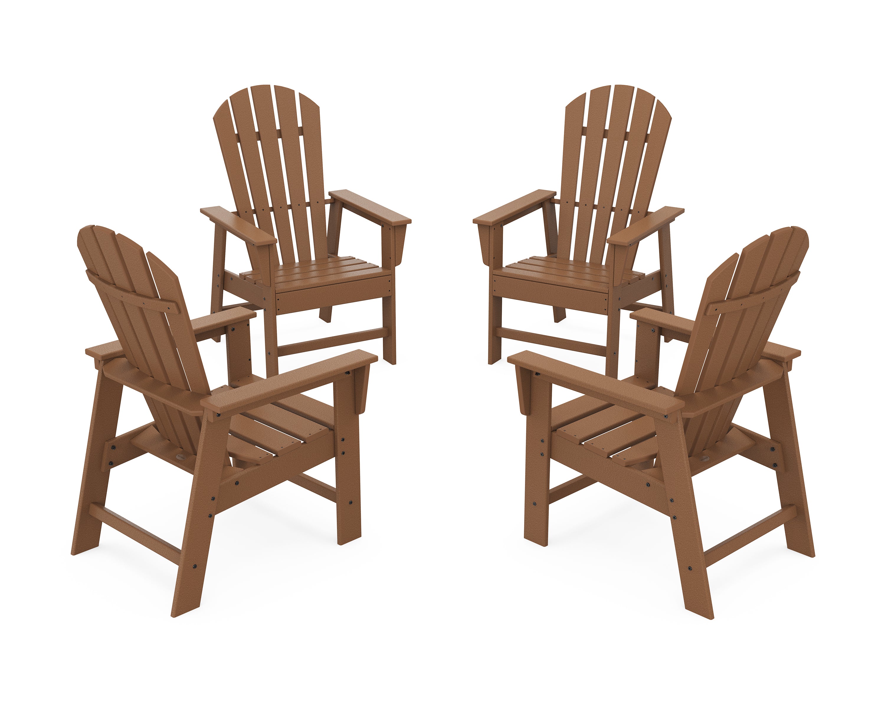 POLYWOOD® 4-Piece South Beach Casual Chair Conversation Set in Teak