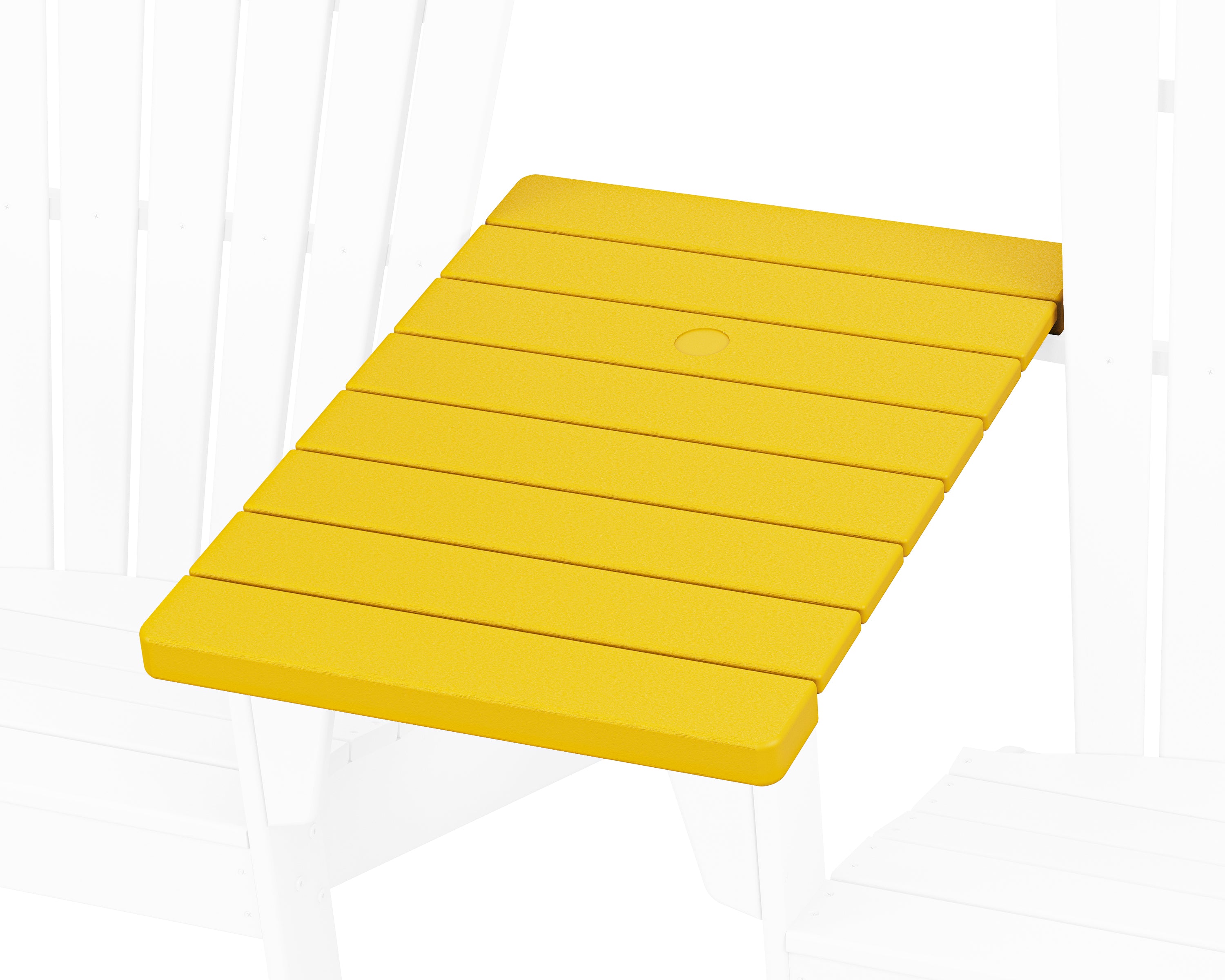 POLYWOOD Straight Adirondack Connecting Table in Lemon
