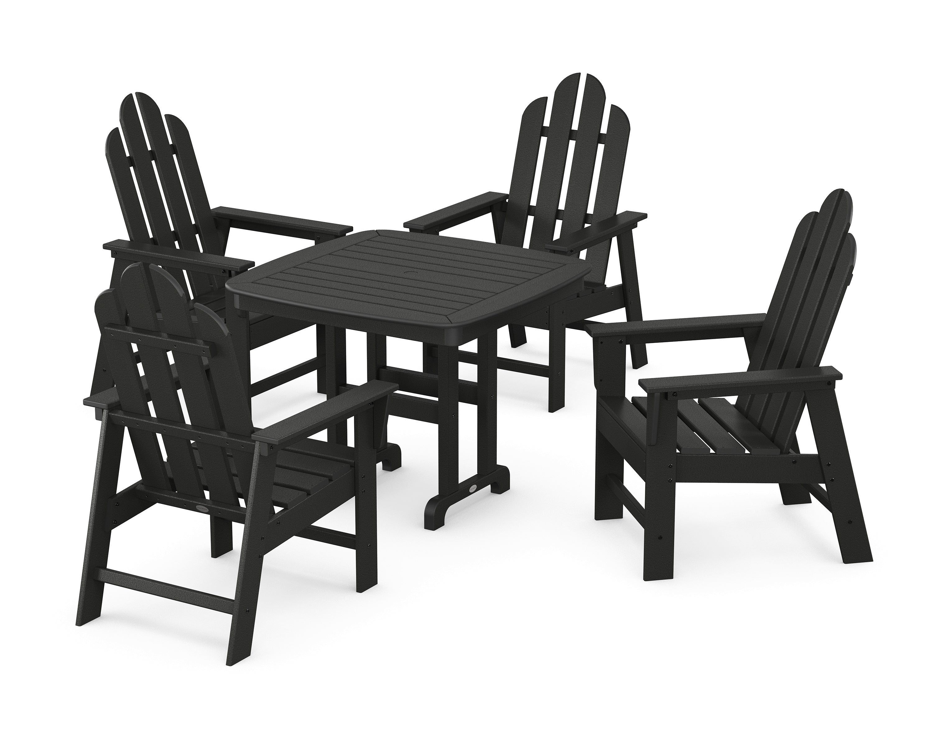 POLYWOOD® Long Island 5-Piece Dining Set in Black