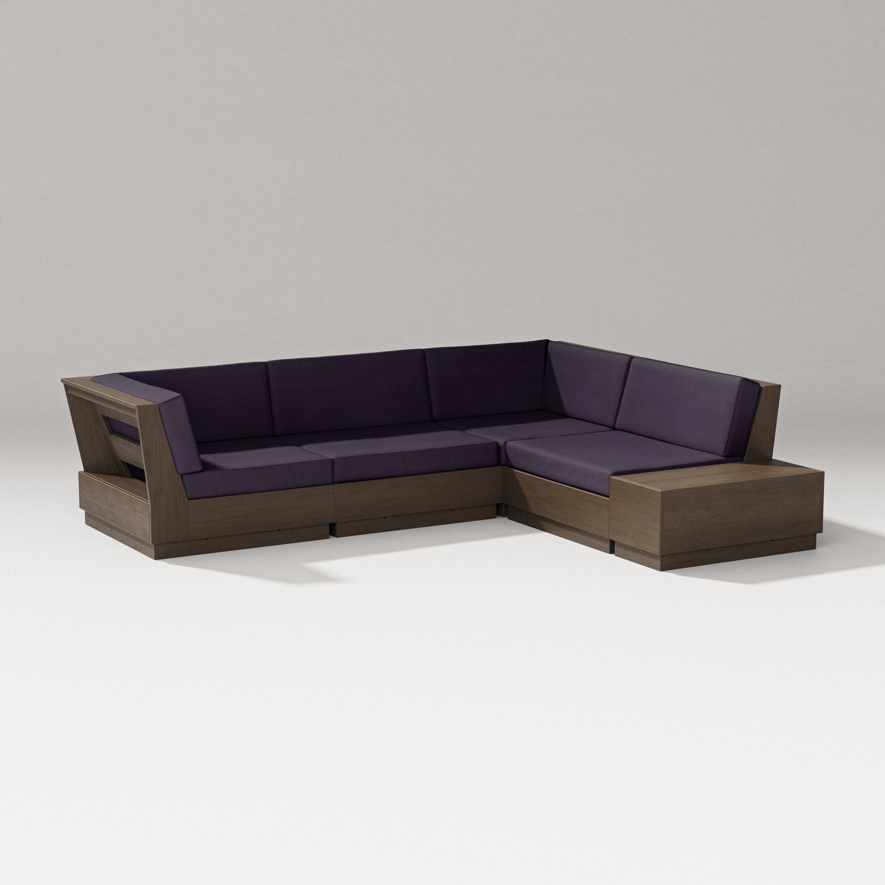 PW Designer Series Elevate Corner Sectional in Kona / Navy Linen