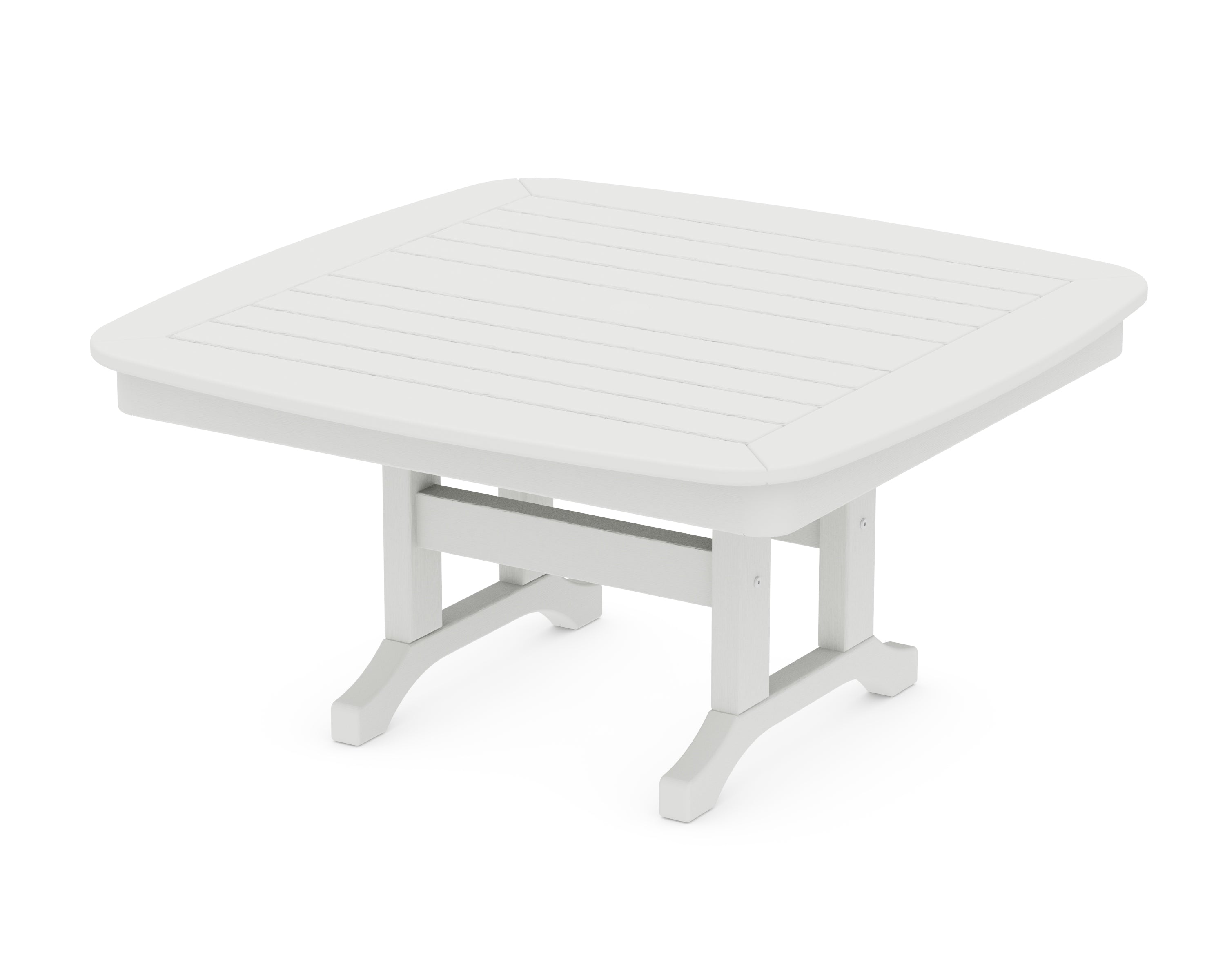 POLYWOOD Nautical 37" Conversation Table in Vintage White