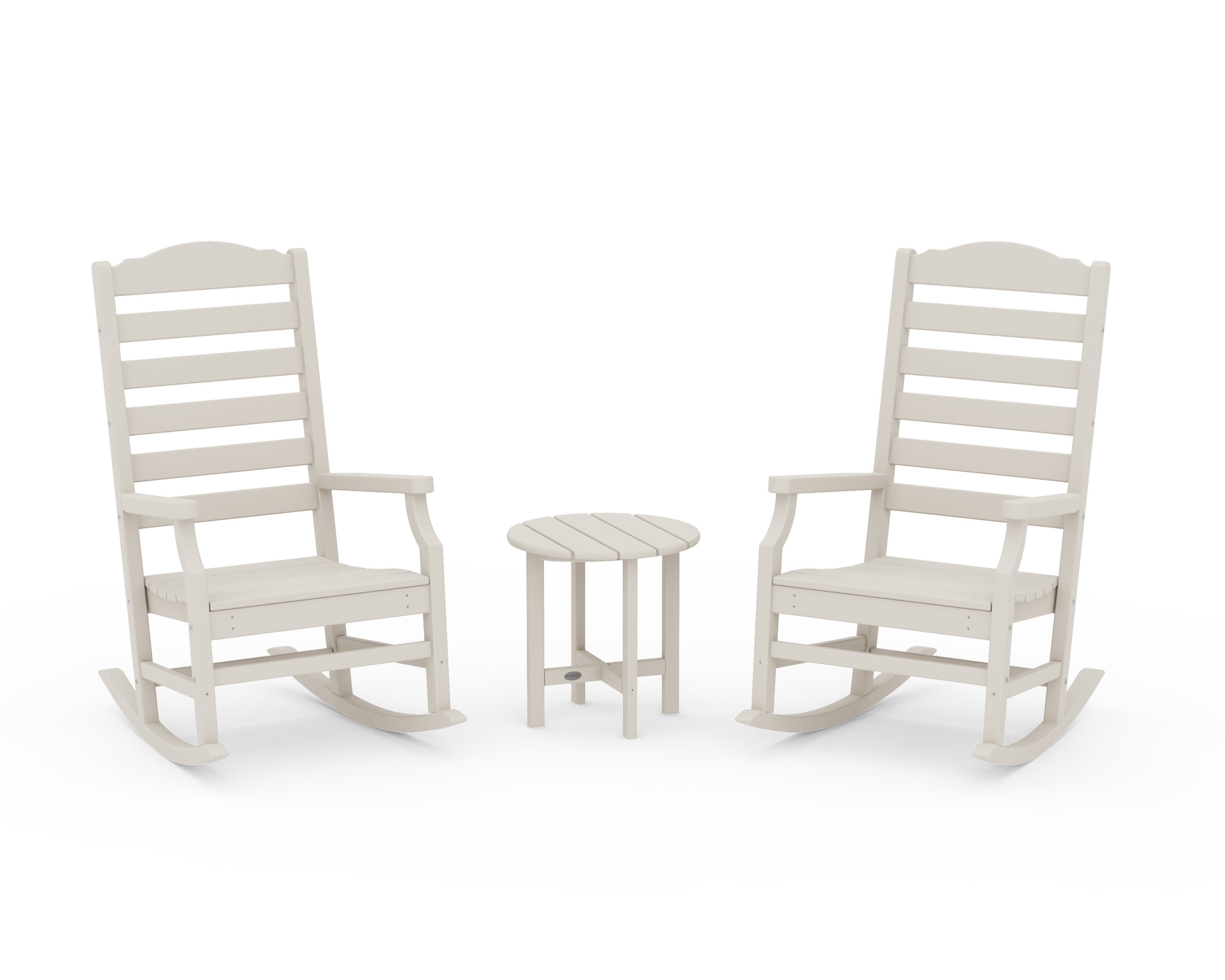 POLYWOOD Savannah 3-Piece Rocking Chair Set in Sand