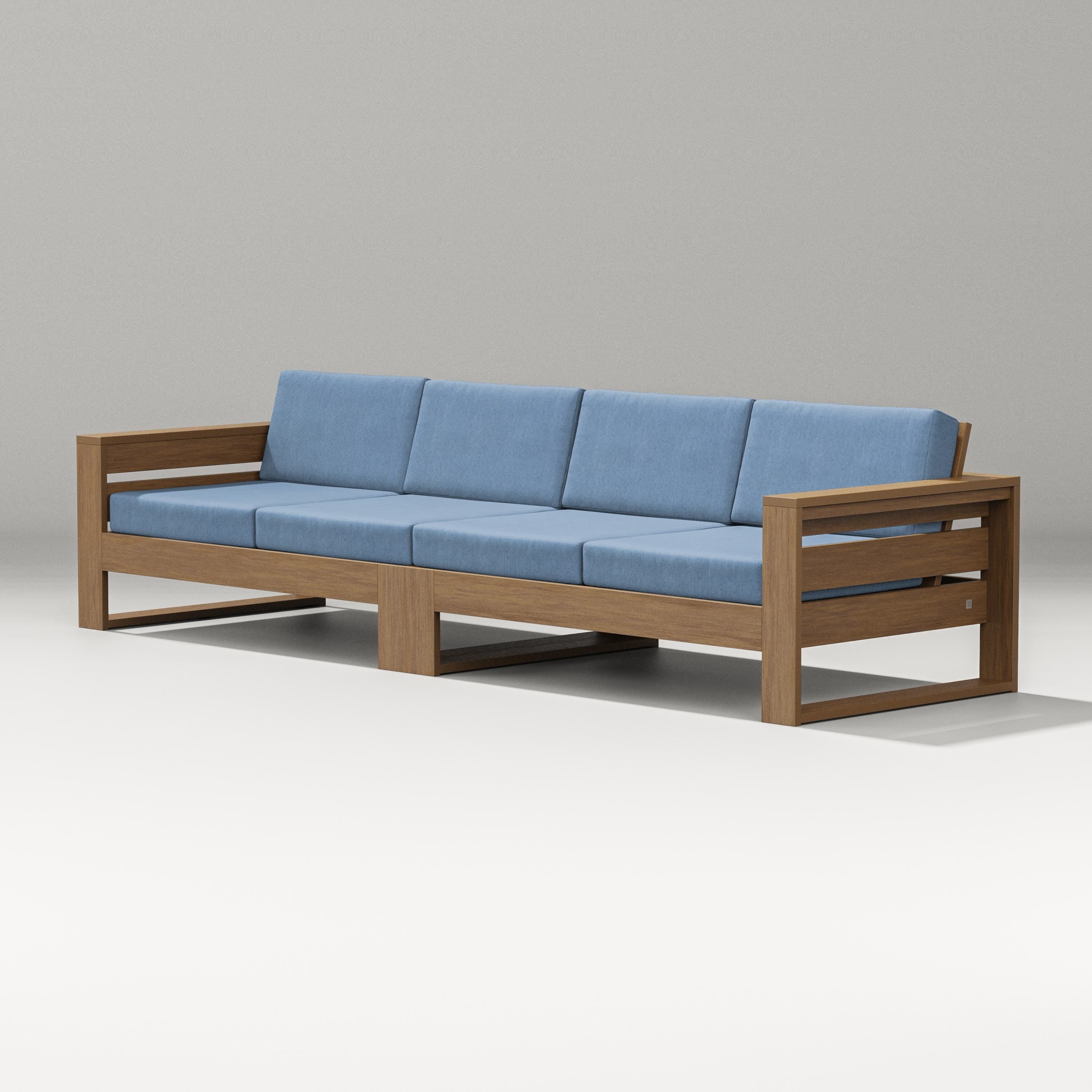 PW Designer Series Latitude Straight Sectional in Natural / Sky Blue