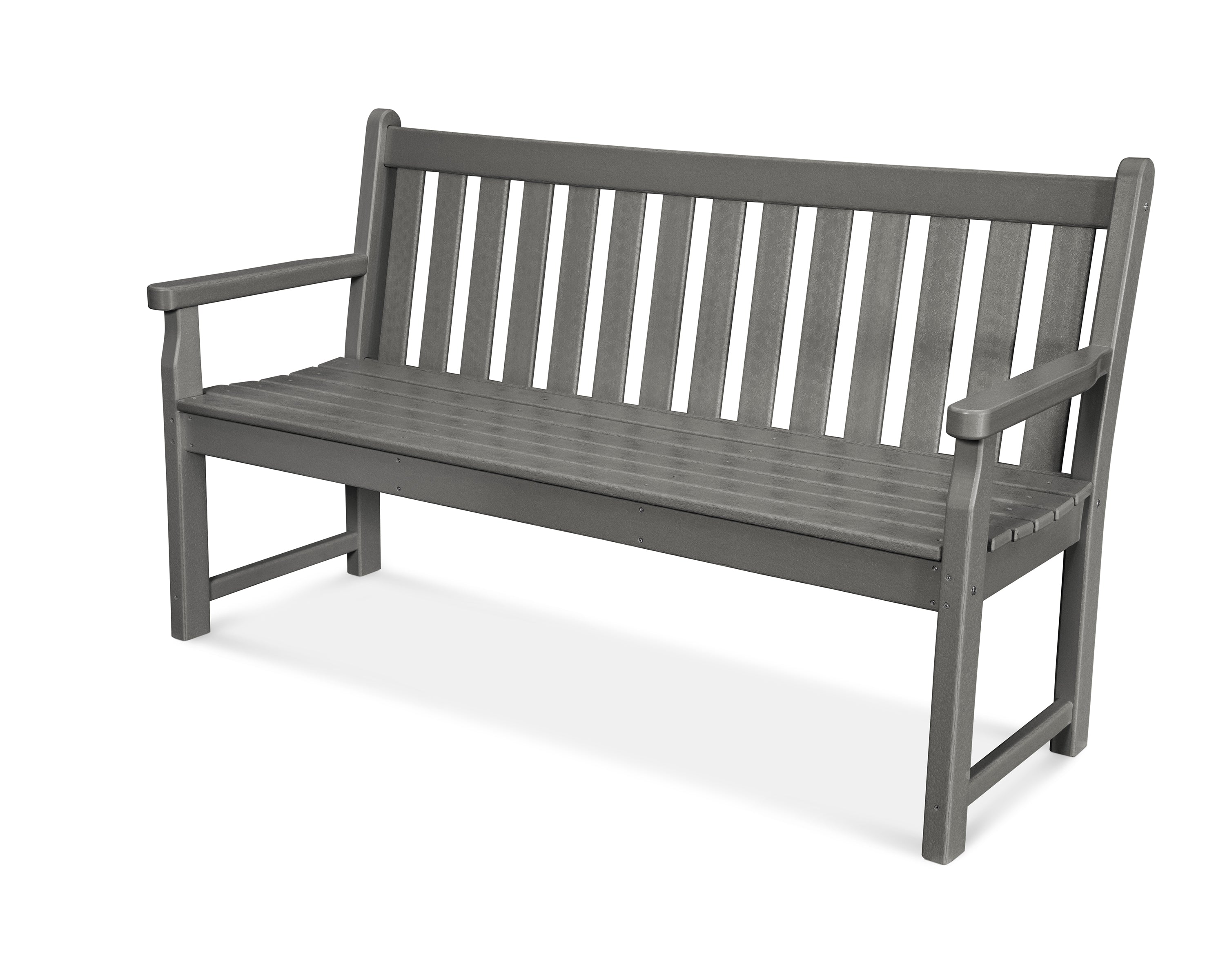 POLYWOOD® Traditional Garden 60" Bench in Slate Grey