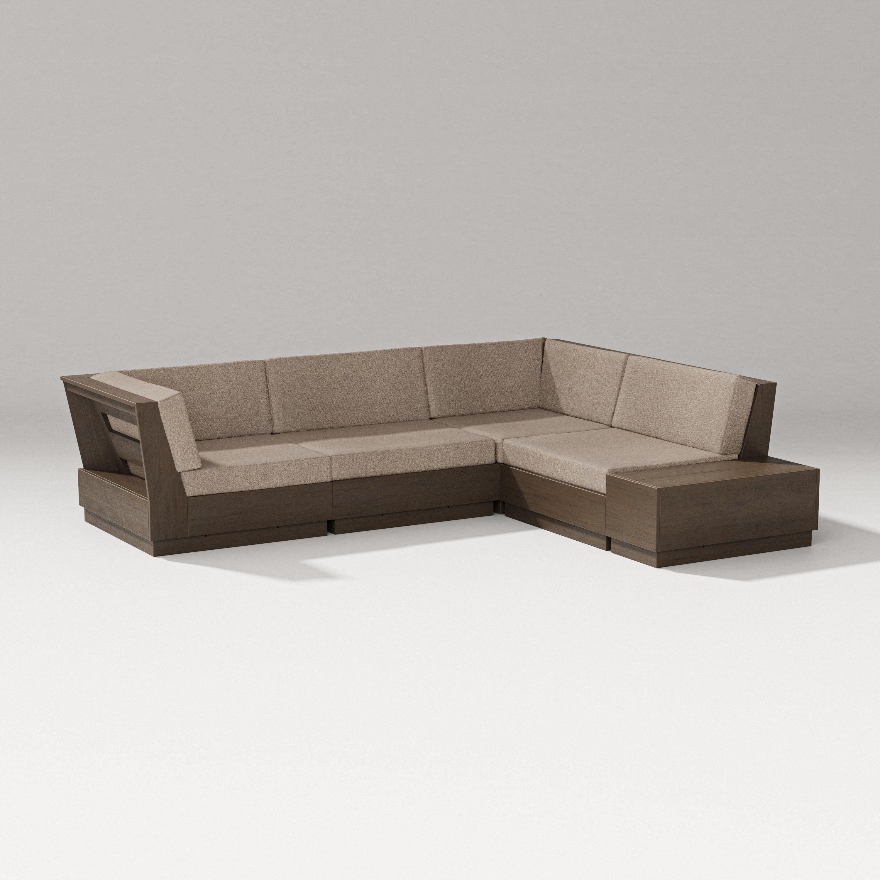 PW Designer Series Elevate Corner Sectional in Kona / Spiced Burlap