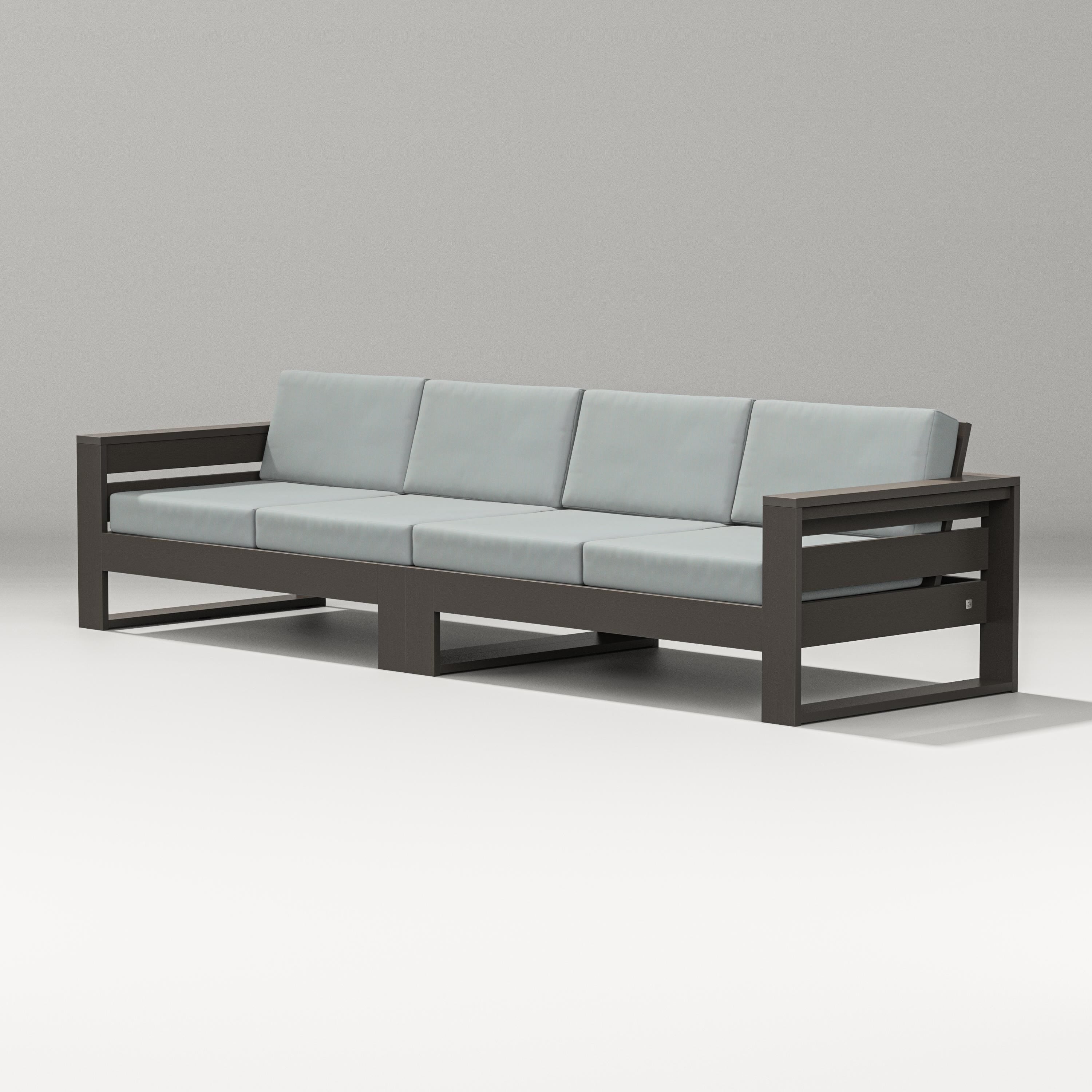 PW Designer Series Latitude Straight Sectional in Vintage Coffee / Spa