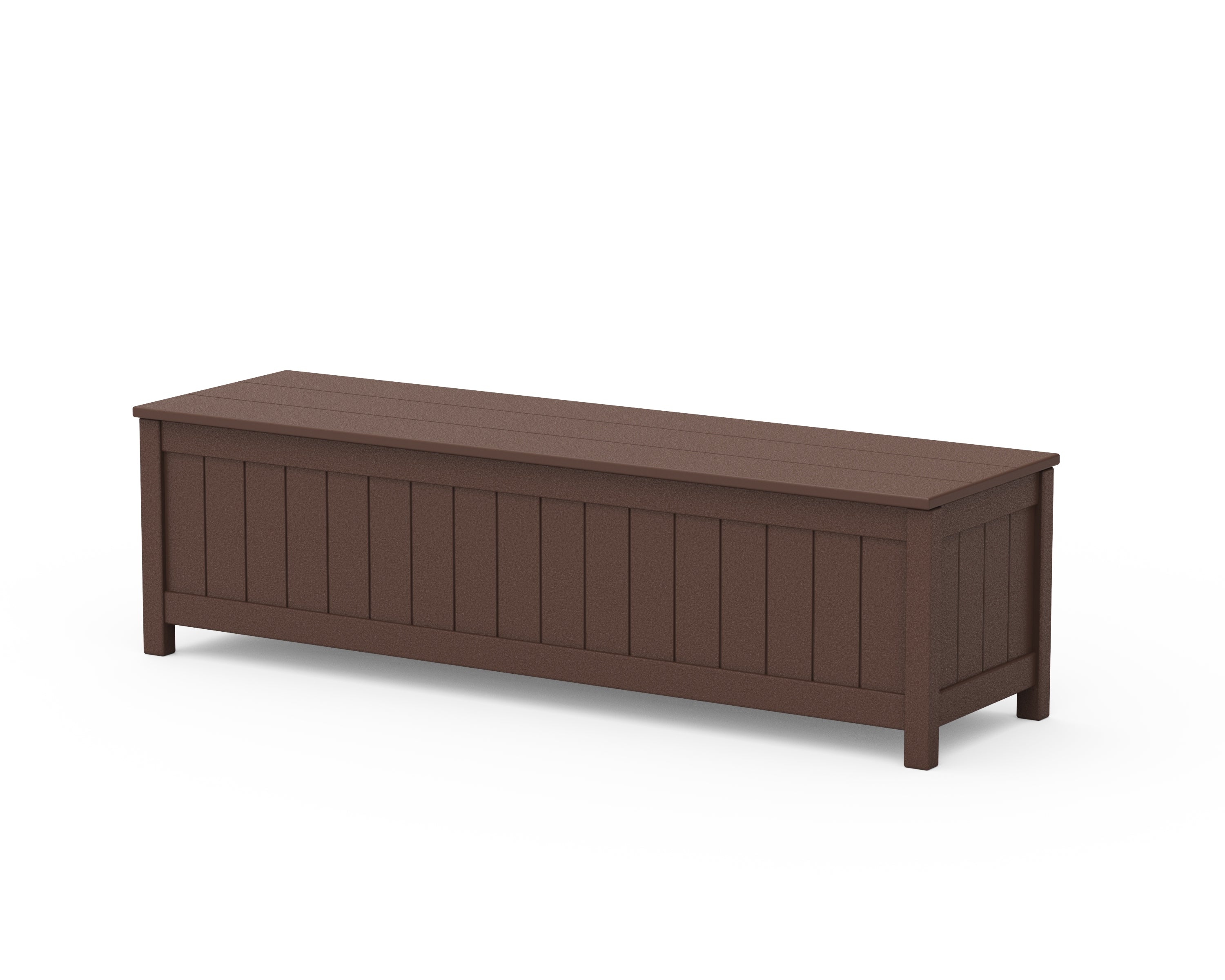 POLYWOOD Vineyard 60” Storage Bench in Mahogany