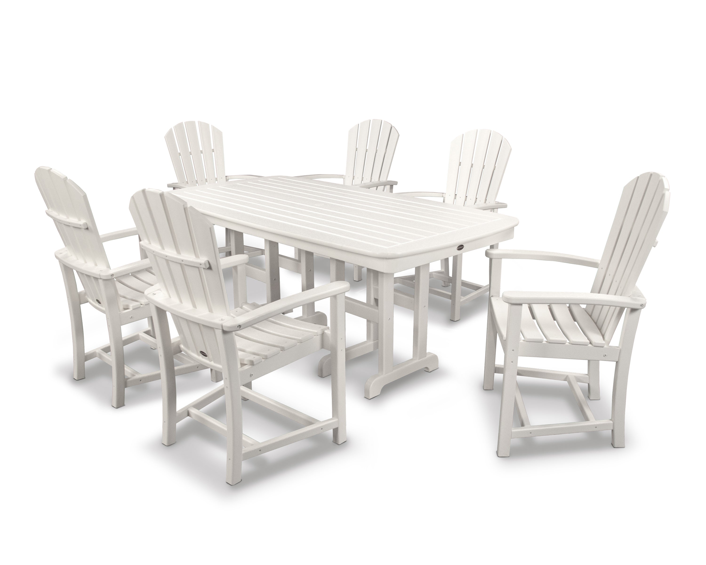 POLYWOOD® Palm Coast 7-Piece Dining Set in White