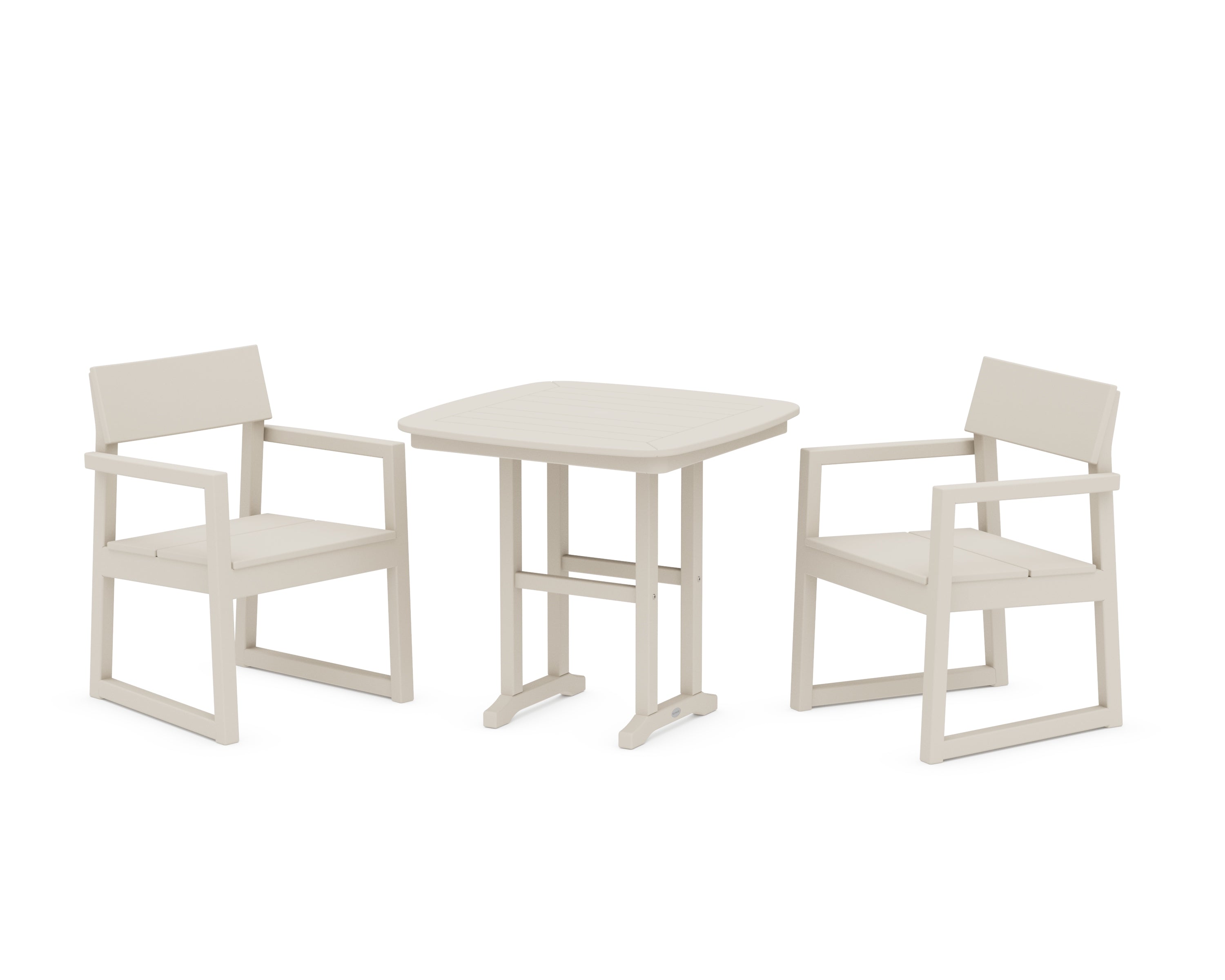 POLYWOOD EDGE 3-Piece Dining Set in Sand