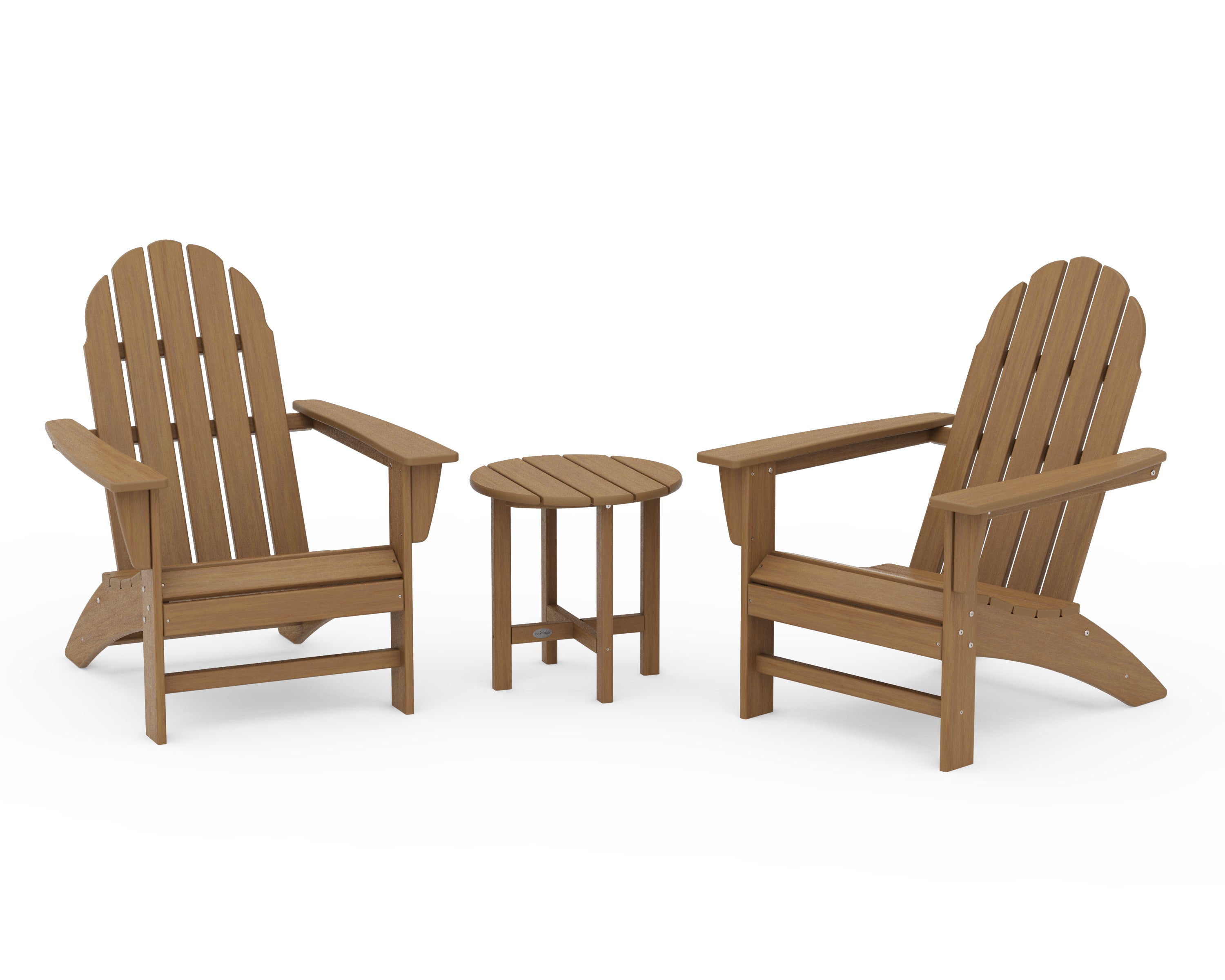 POLYWOOD Vineyard 3-Piece Adirondack Set in Natural