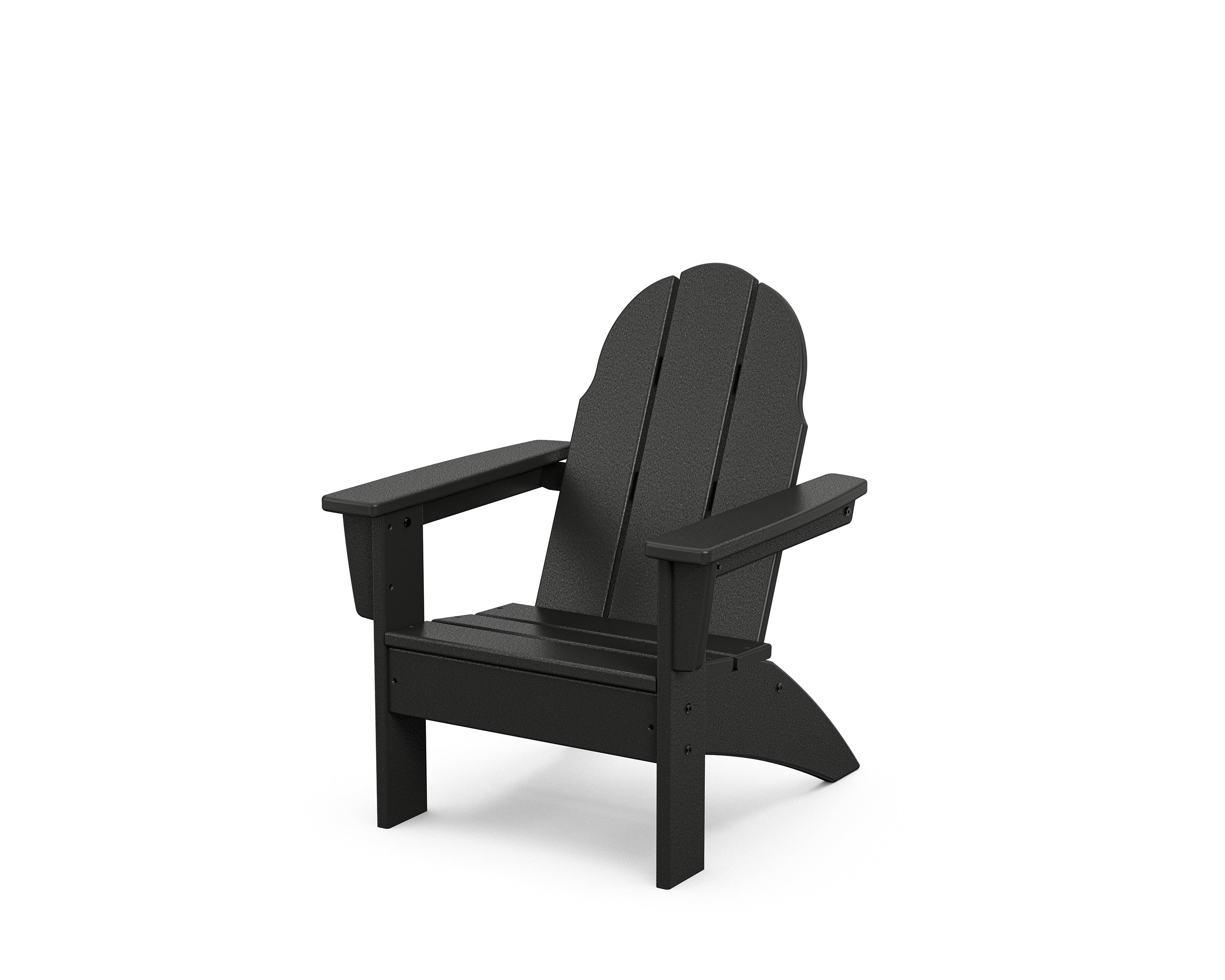 POLYWOOD Kids Vineyard Adirondack Chair in Black