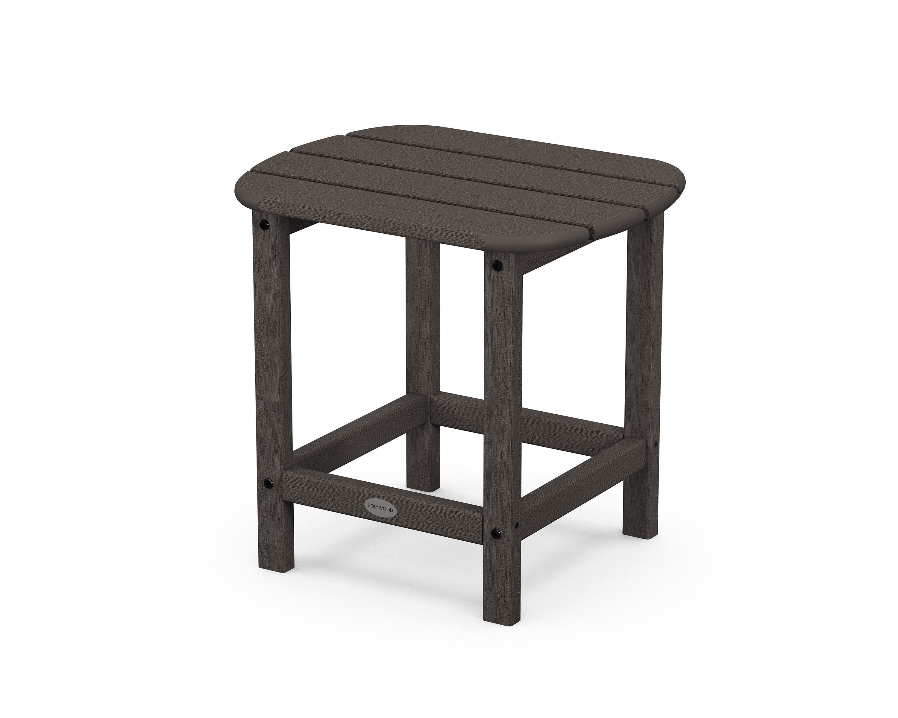 POLYWOOD South Beach 18" Side Table in Vintage Coffee