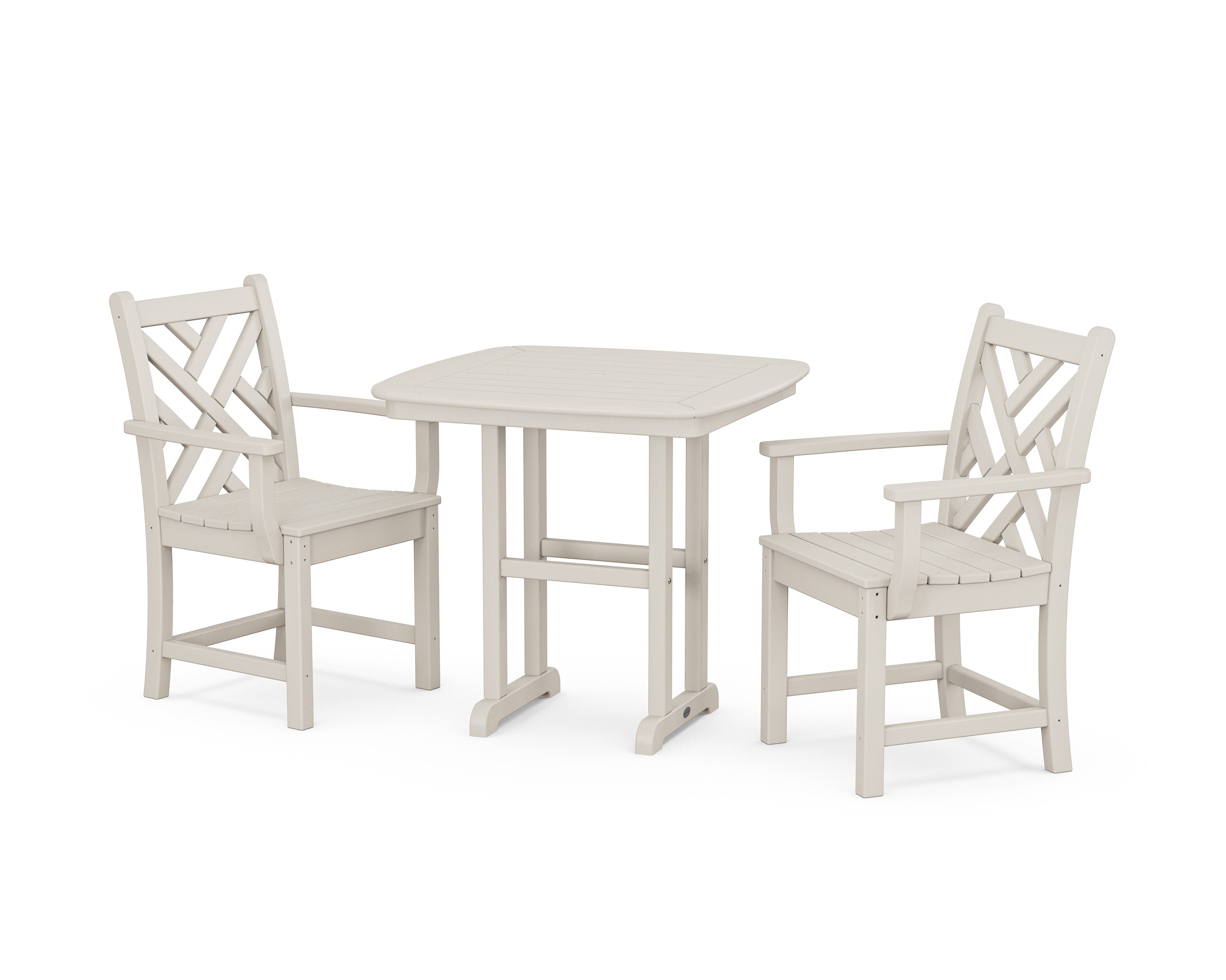 POLYWOOD® Chippendale 3-Piece Dining Set in Sand