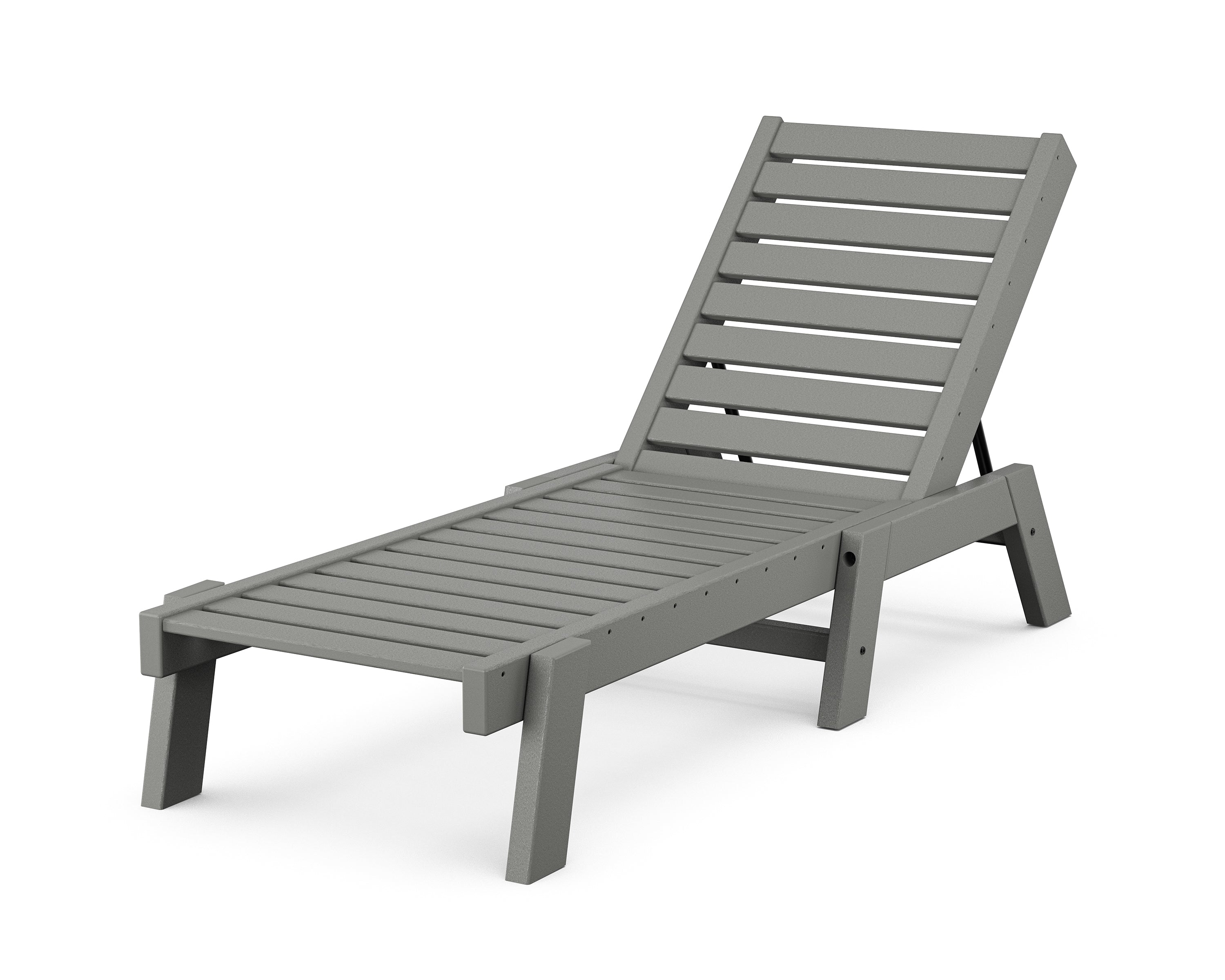 POLYWOOD® Captain Chaise in Slate Grey