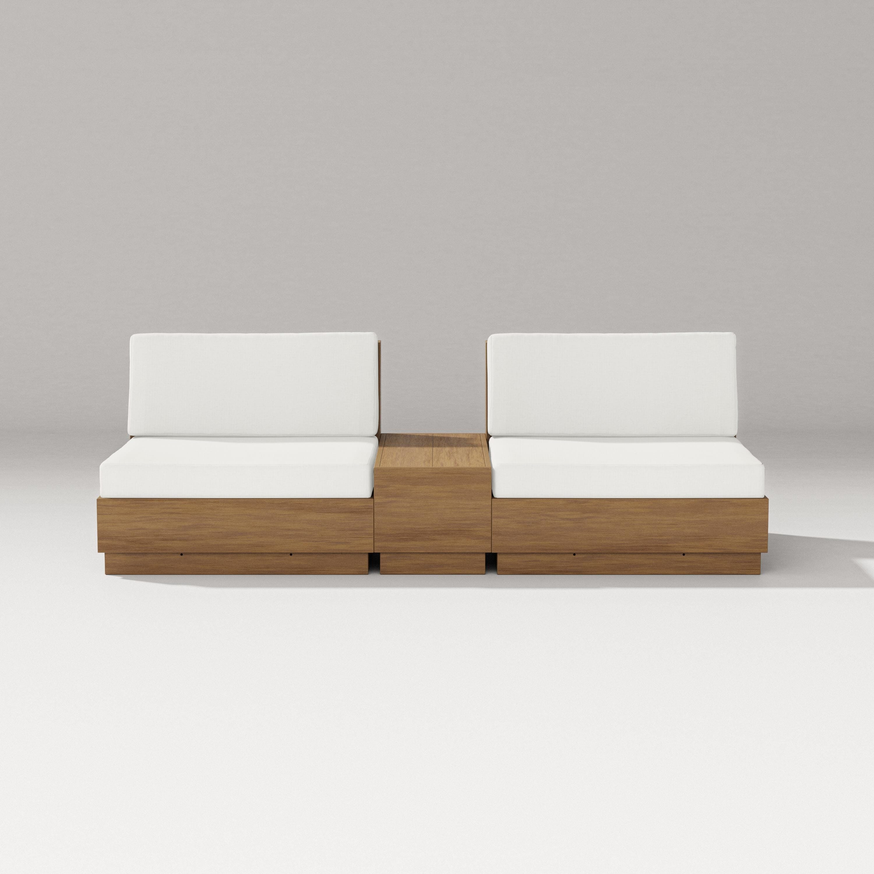 PW Designer Series Elevate Lounge Chair Set in Natural / Natural Linen