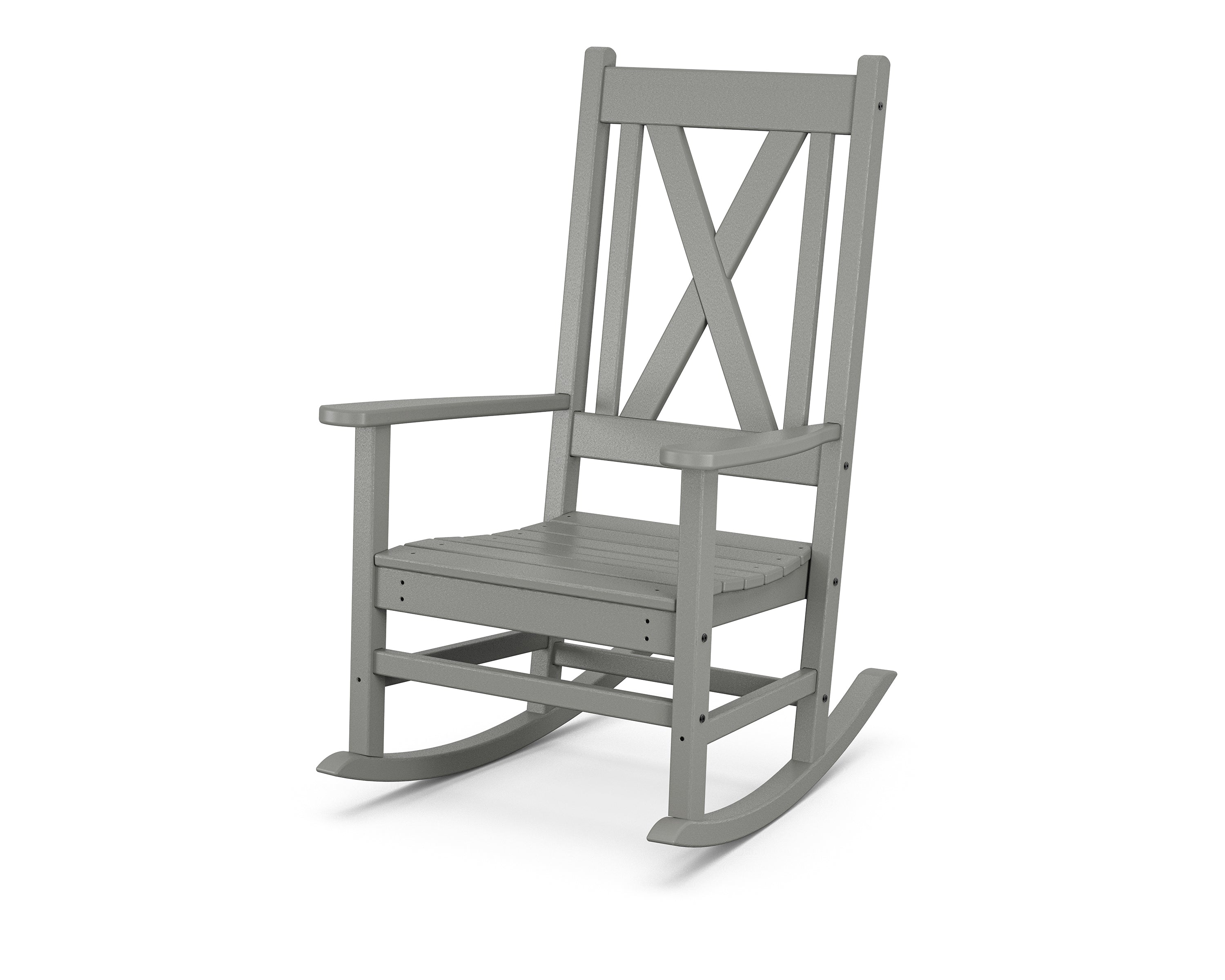 POLYWOOD® Braxton Porch Rocking Chair in Slate Grey