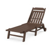 Country Living Cottage Chaise with Wheels in Mahogany