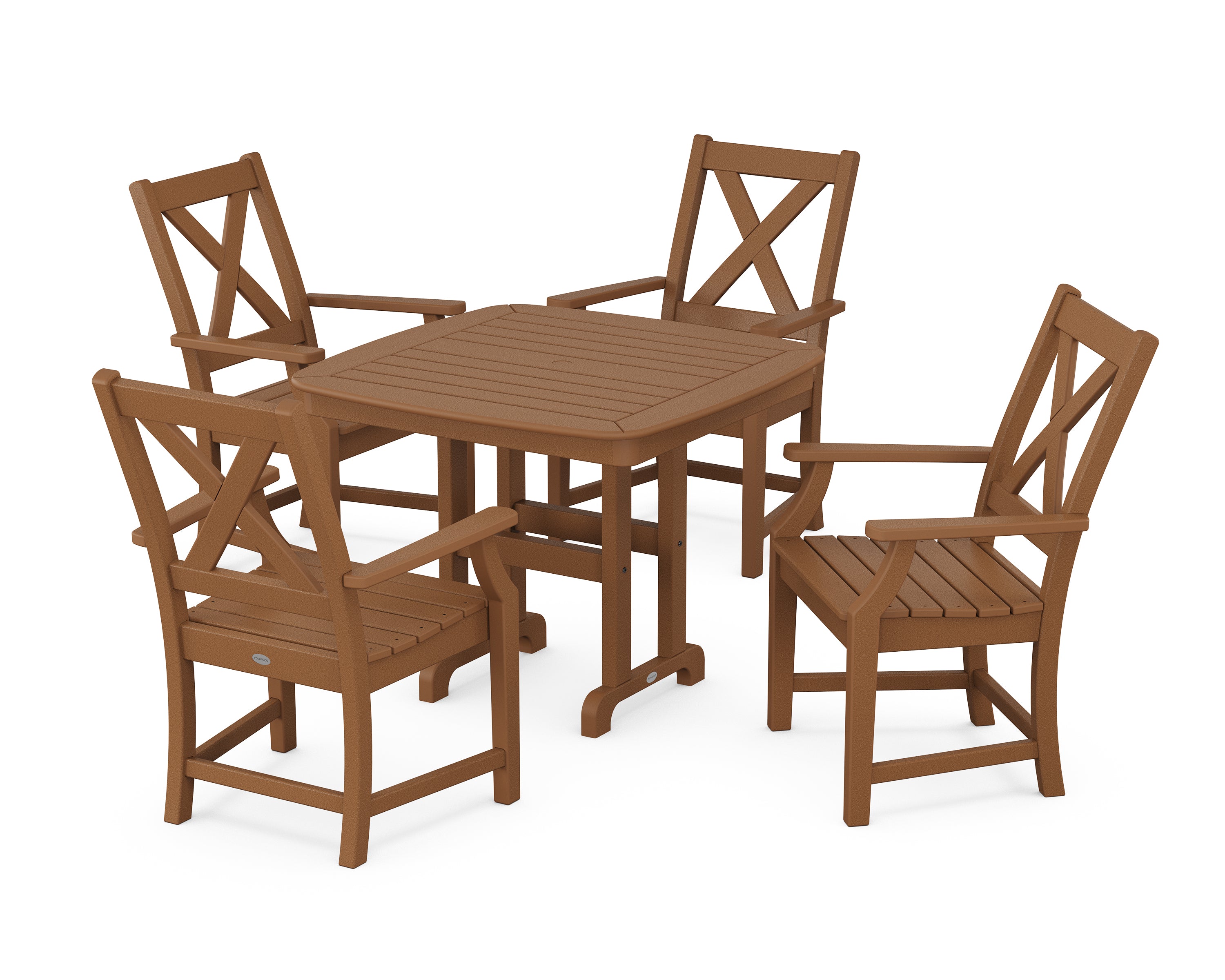 POLYWOOD® Braxton 5-Piece Dining Set in Teak