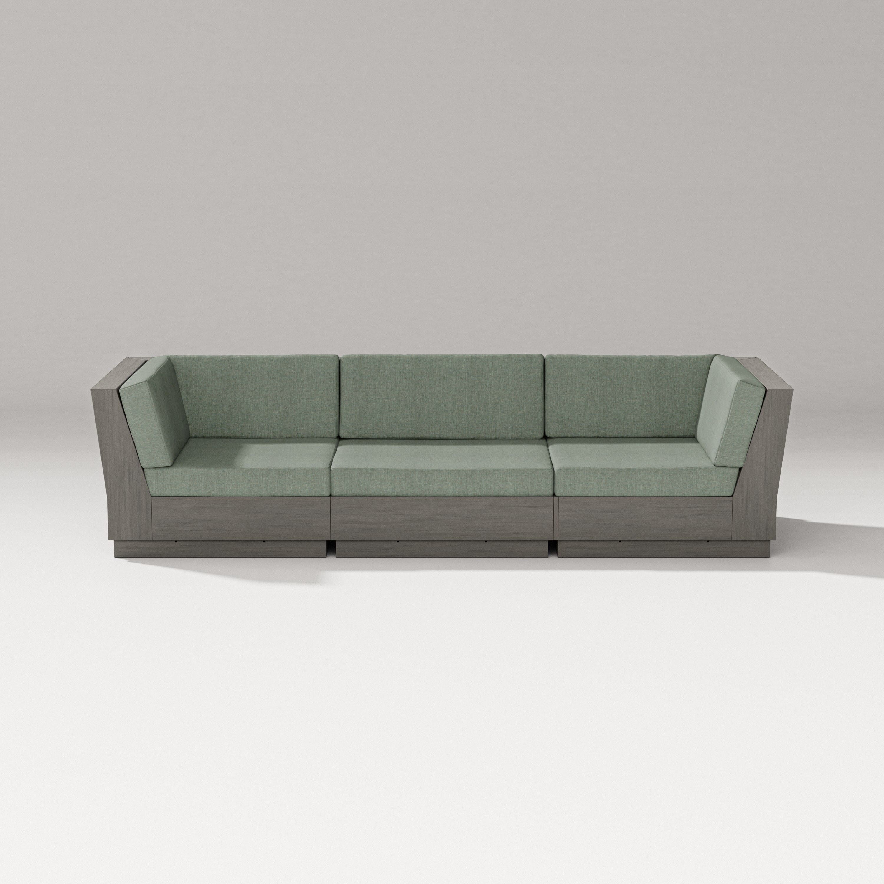 PW Designer Series Elevate Sofa Sectional in Driftwood / Cast Sage
