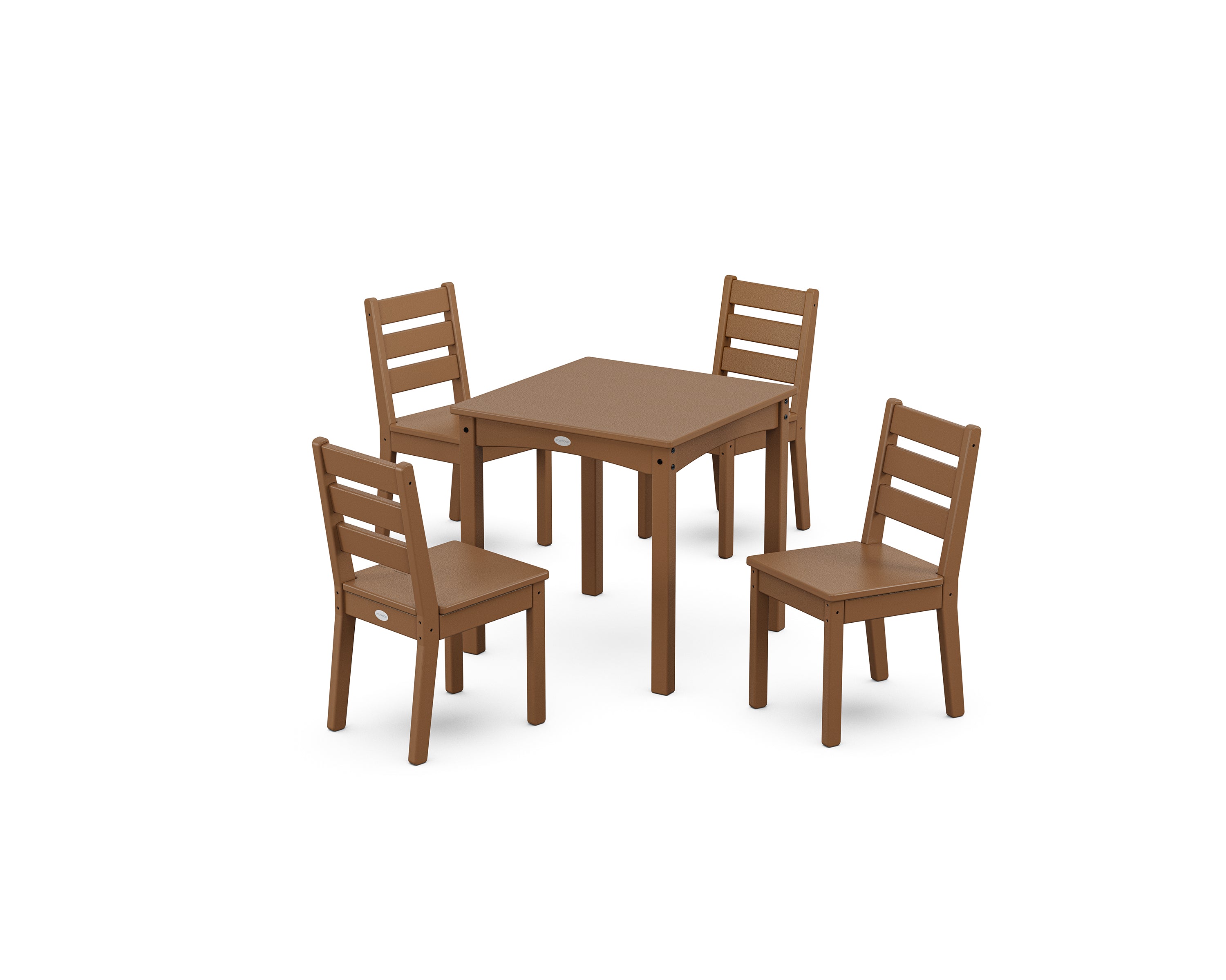 POLYWOOD Lakeside Kids 5-Piece Dining Set in Teak