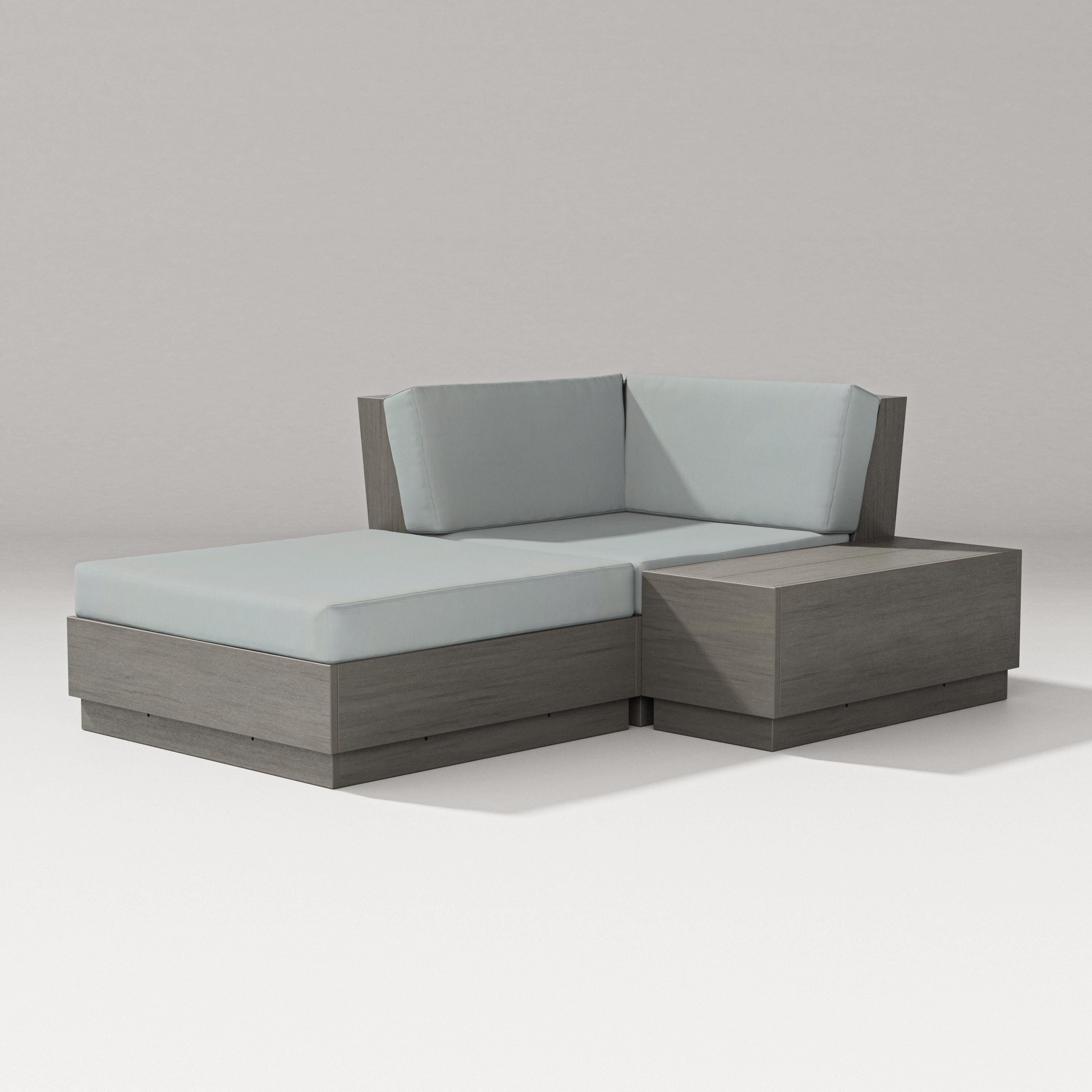 PW Designer Series Elevate Corner Chaise in Driftwood / Spa